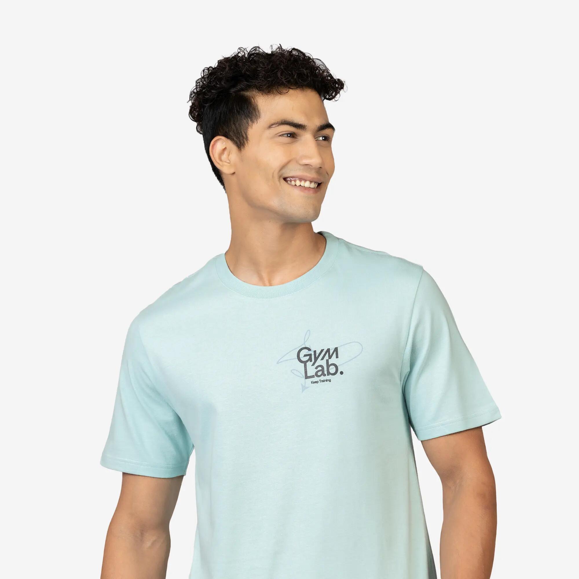Men's Regular Cotton Fitness T-Shirt - Brown -  5