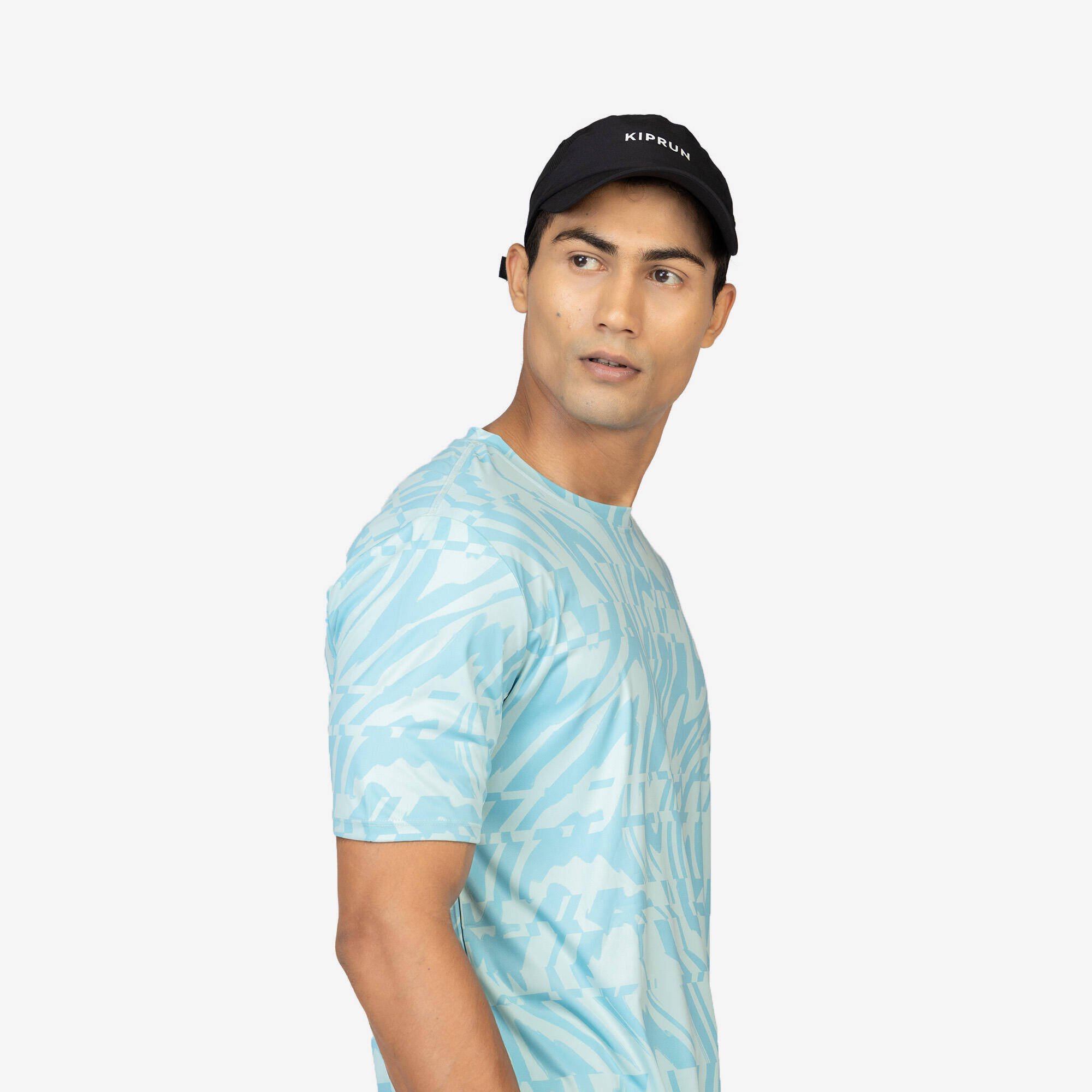 Men's Short-Sleeved Crew Neck Breathable Fitness T-Shirt - Brown -  2