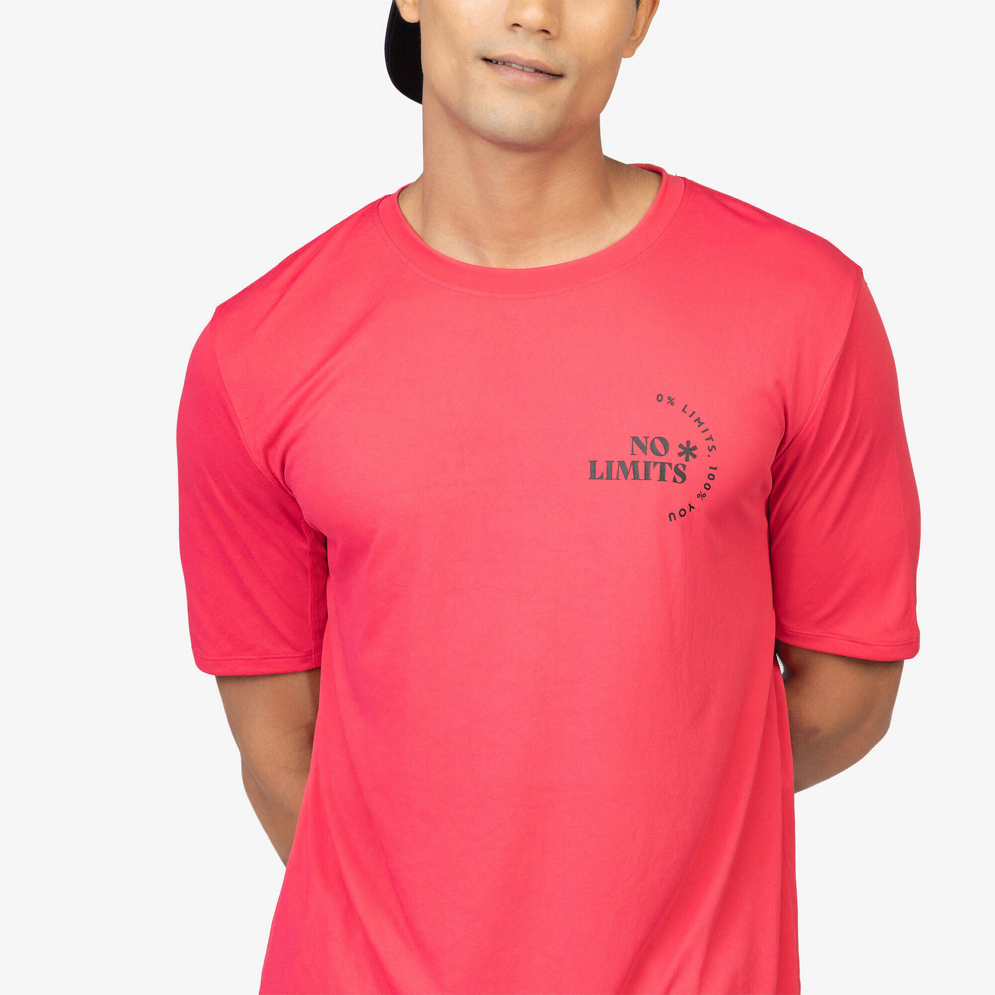 Men's Short-Sleeved Crew Neck Breathable Fitness T-Shirt - Light blue -  3
