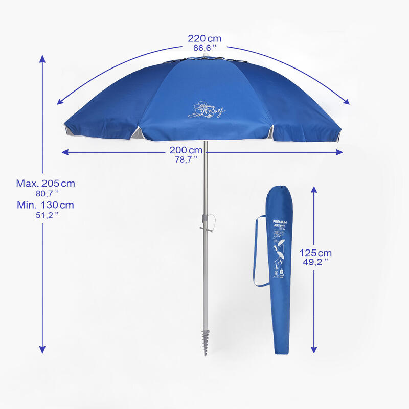 Napernyő, 220 cm, dönthető - Premium 