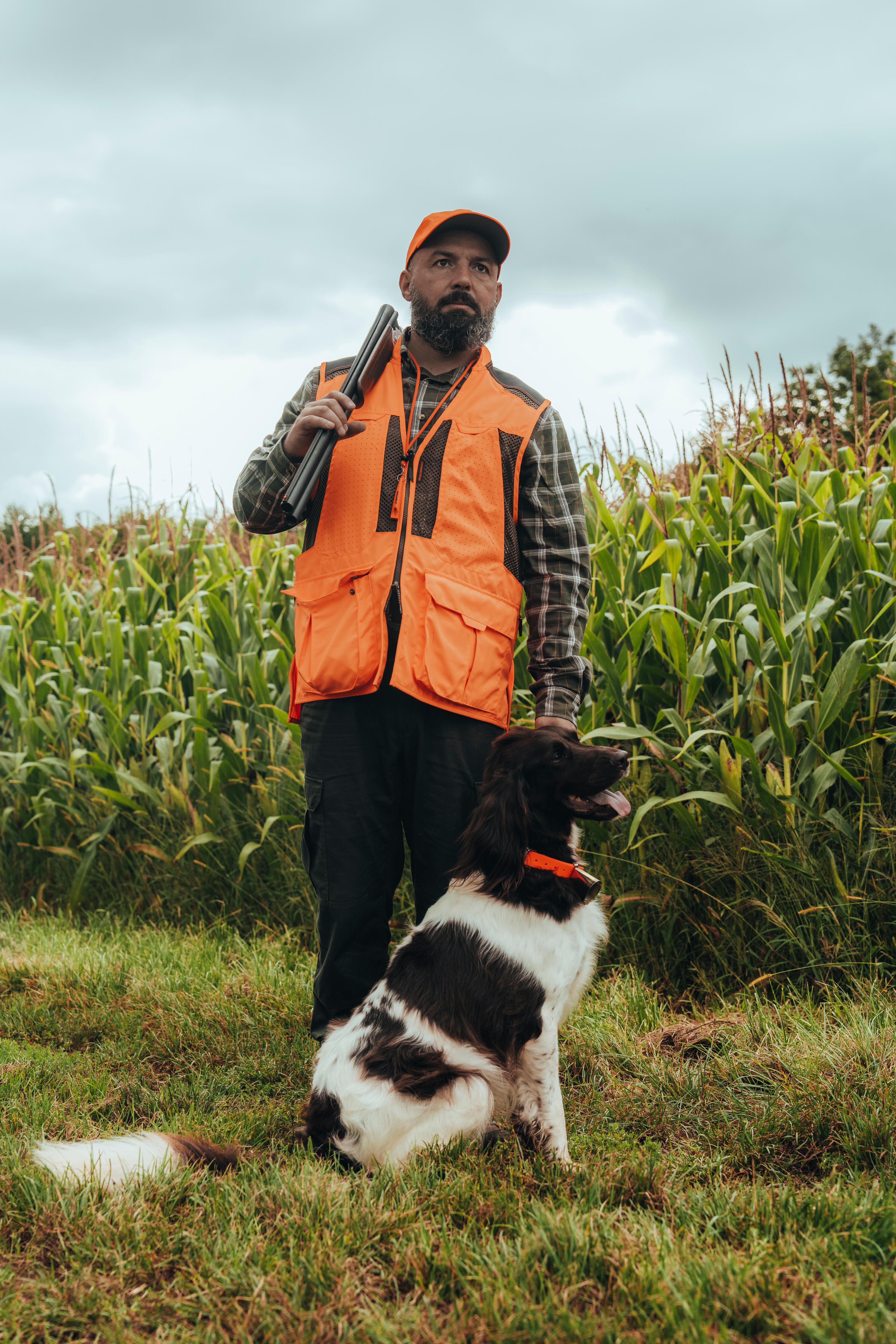 Seconde vie - Gilet chasse respirant homme 520 orange fluo 14/19