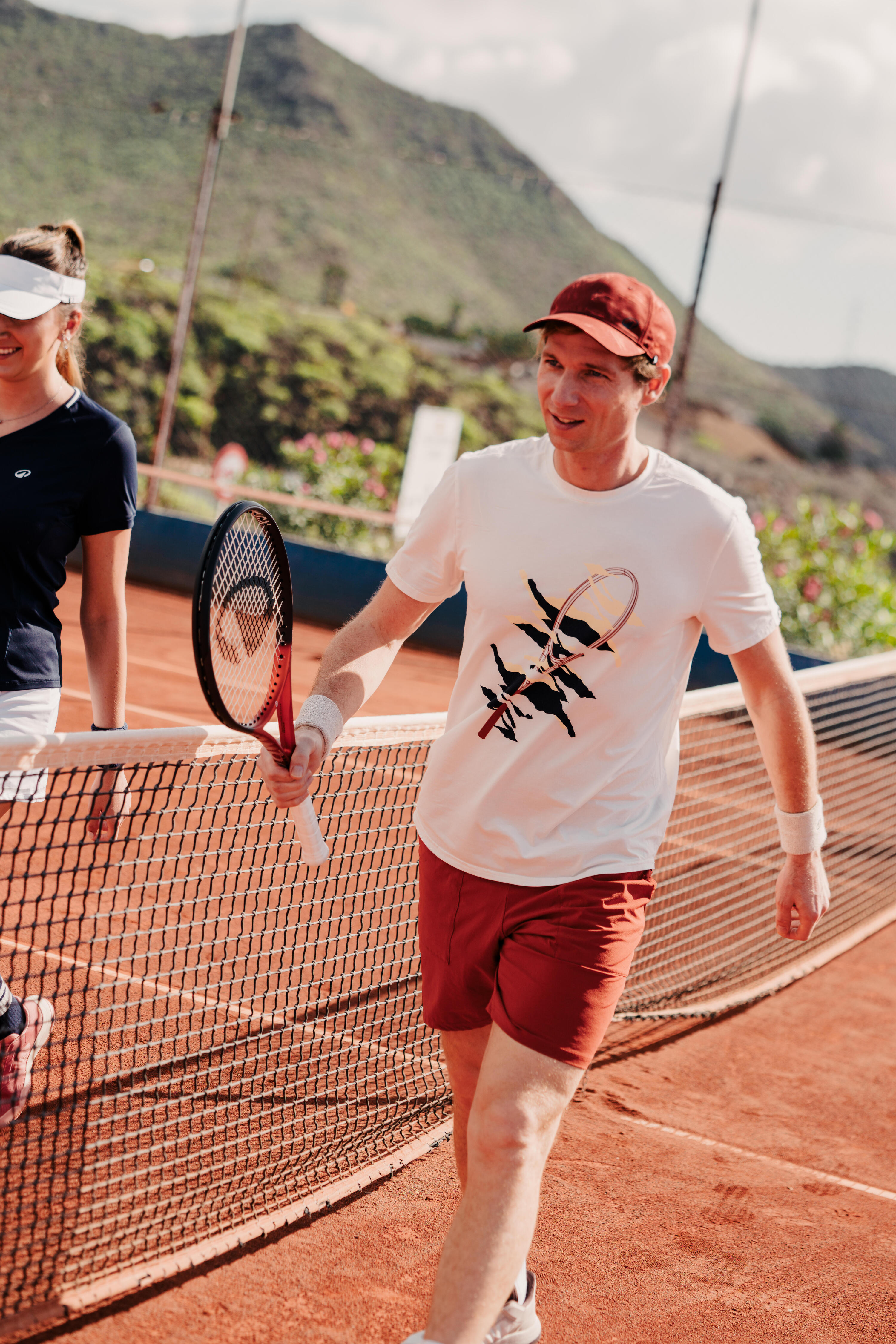 Tennis-T-shirt Soft heren wit 17/19