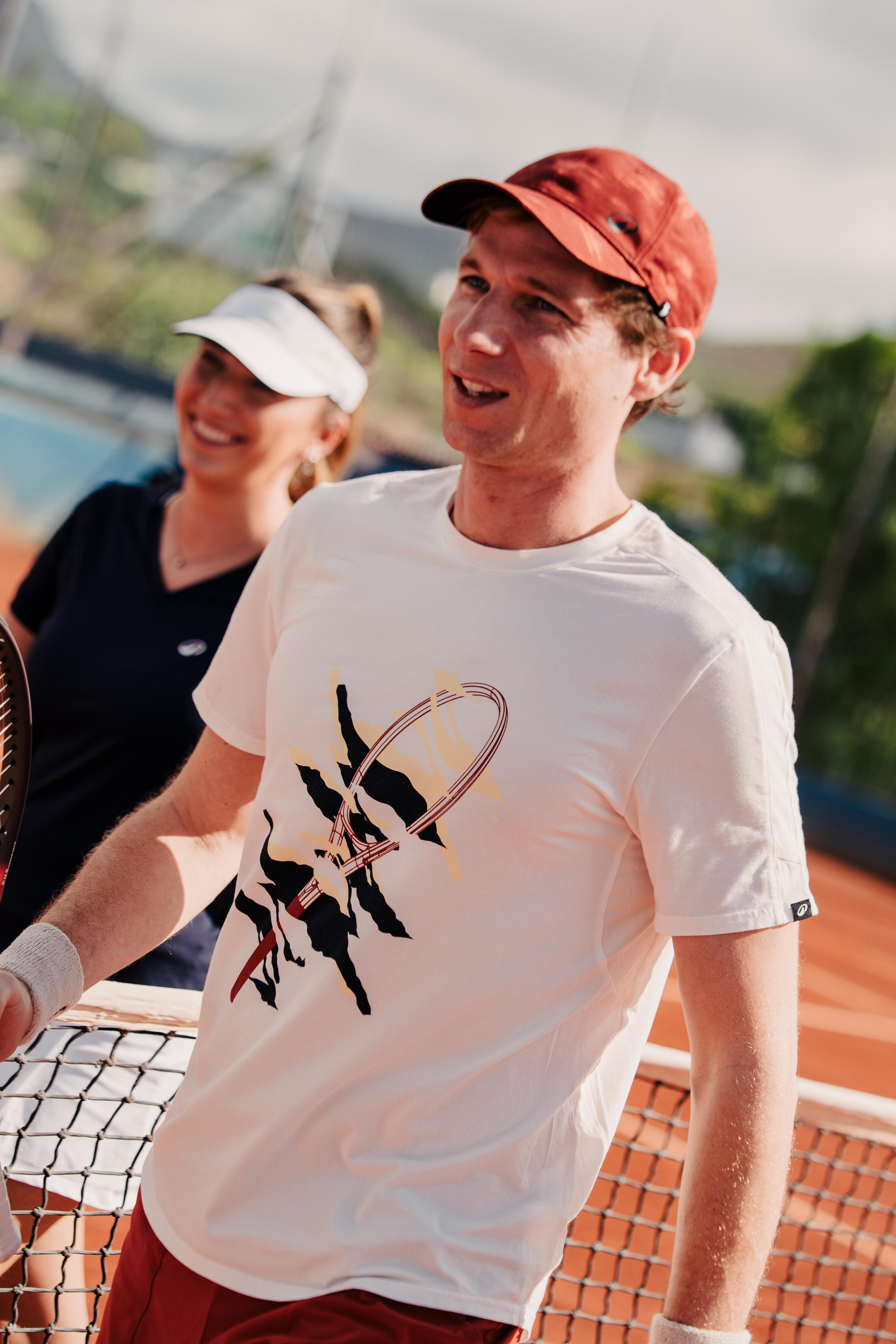 Tennis-T-shirt Soft heren wit 14/19