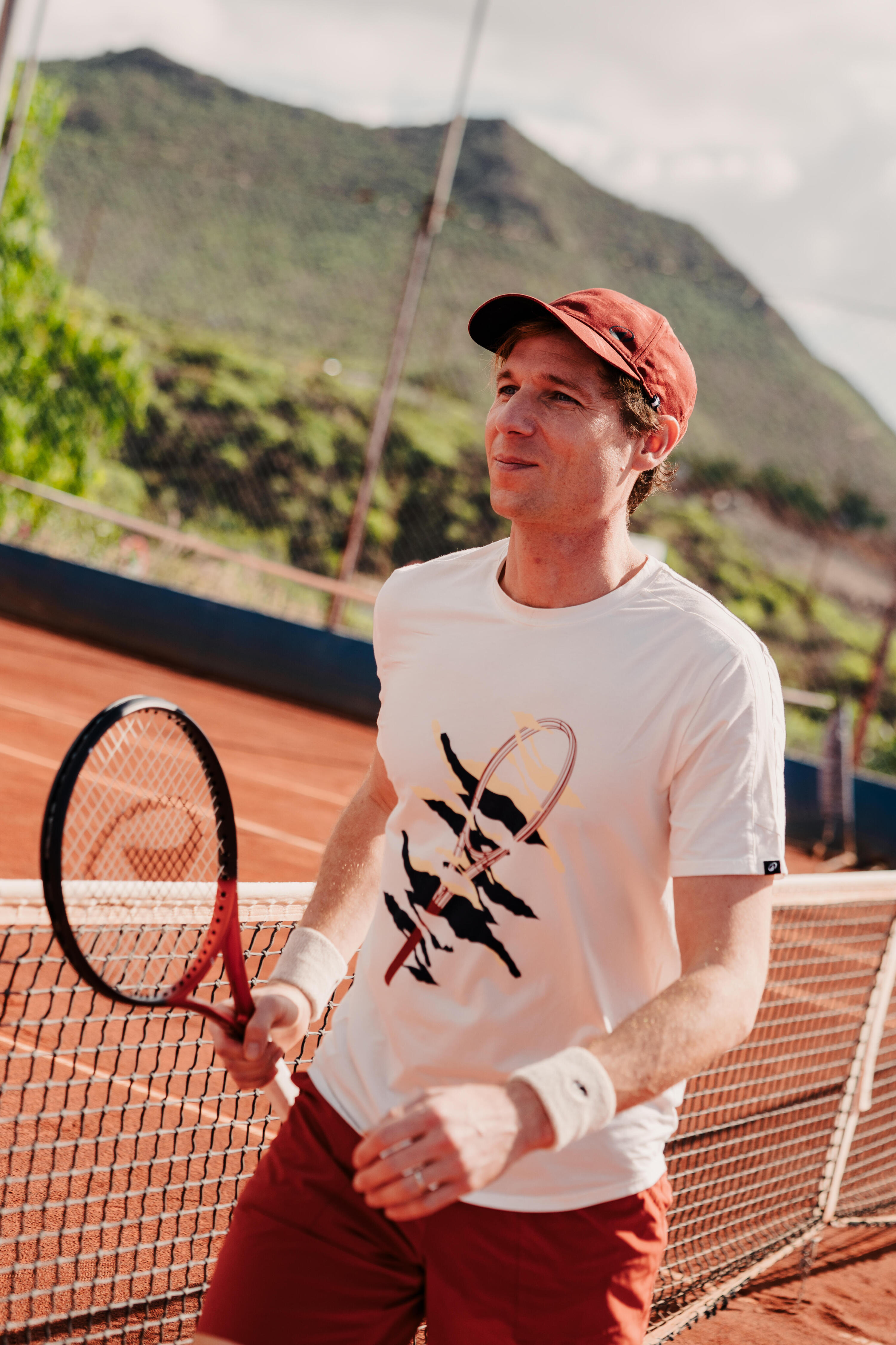 Tennis-T-shirt Soft heren wit 16/19