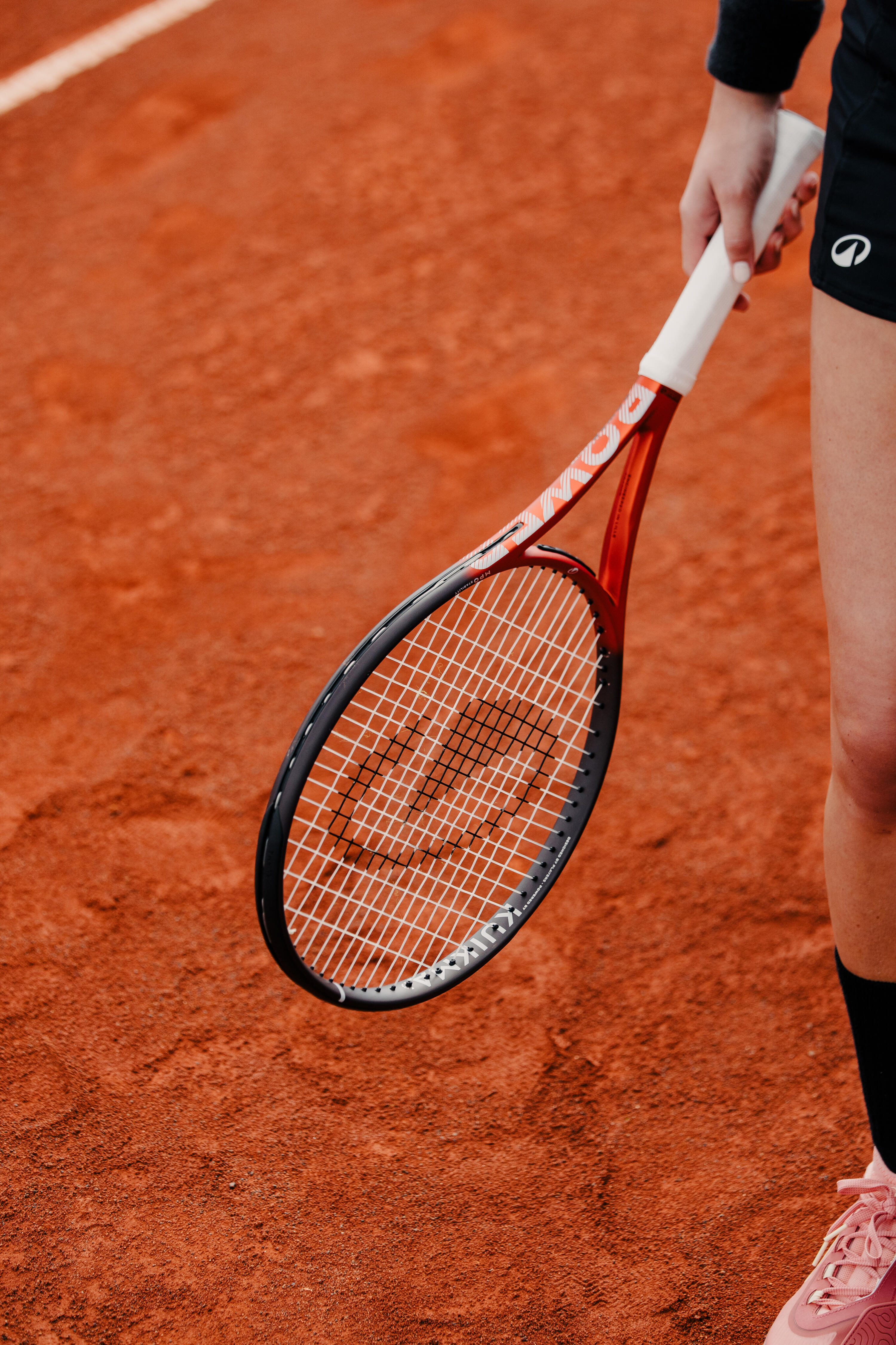 Raqueta de tennis adult, Kuikma Power Team 280 g Taronja 7/9