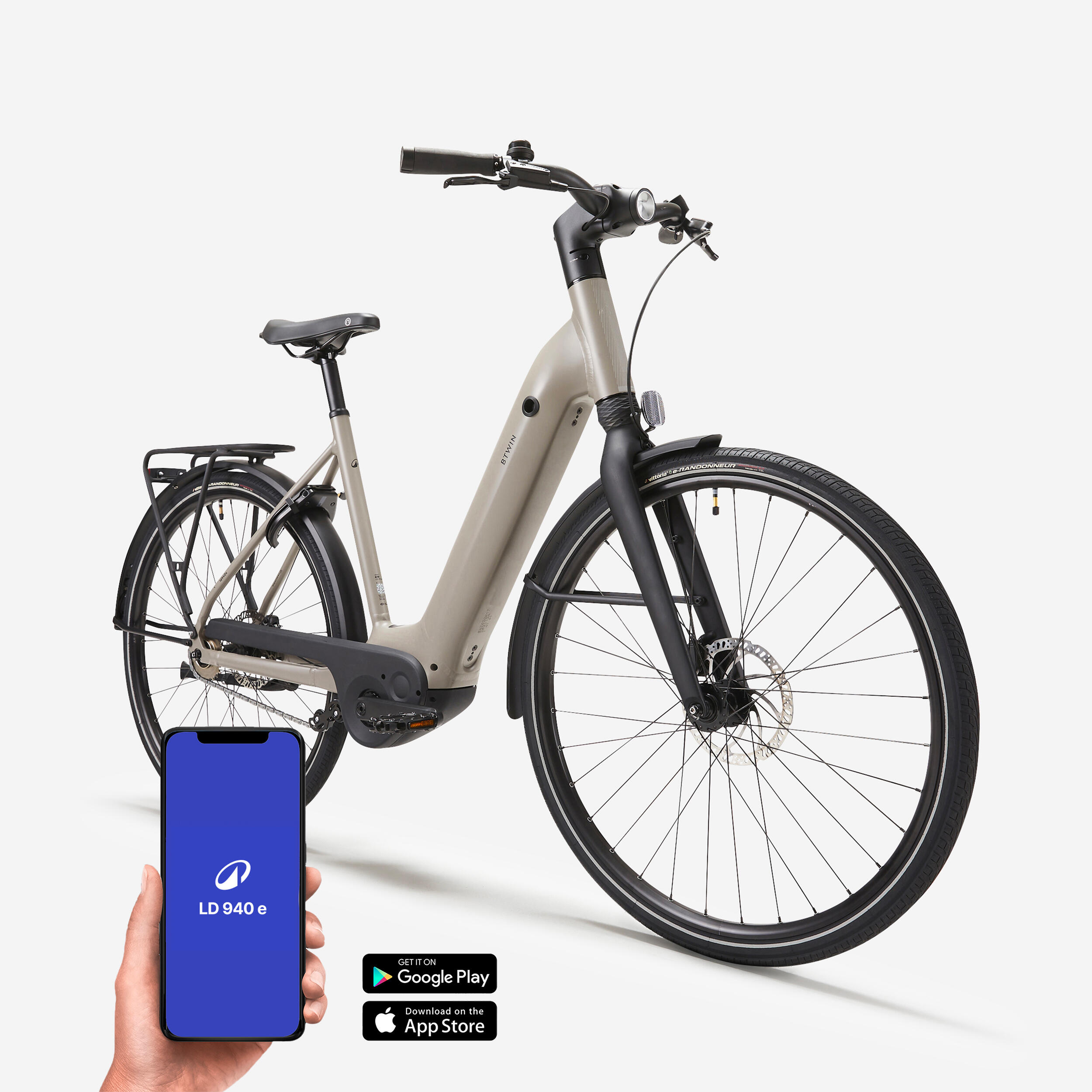 Vélo ville électrique à moteur automatique owuru cadre bas LD 940 E connect 3/17