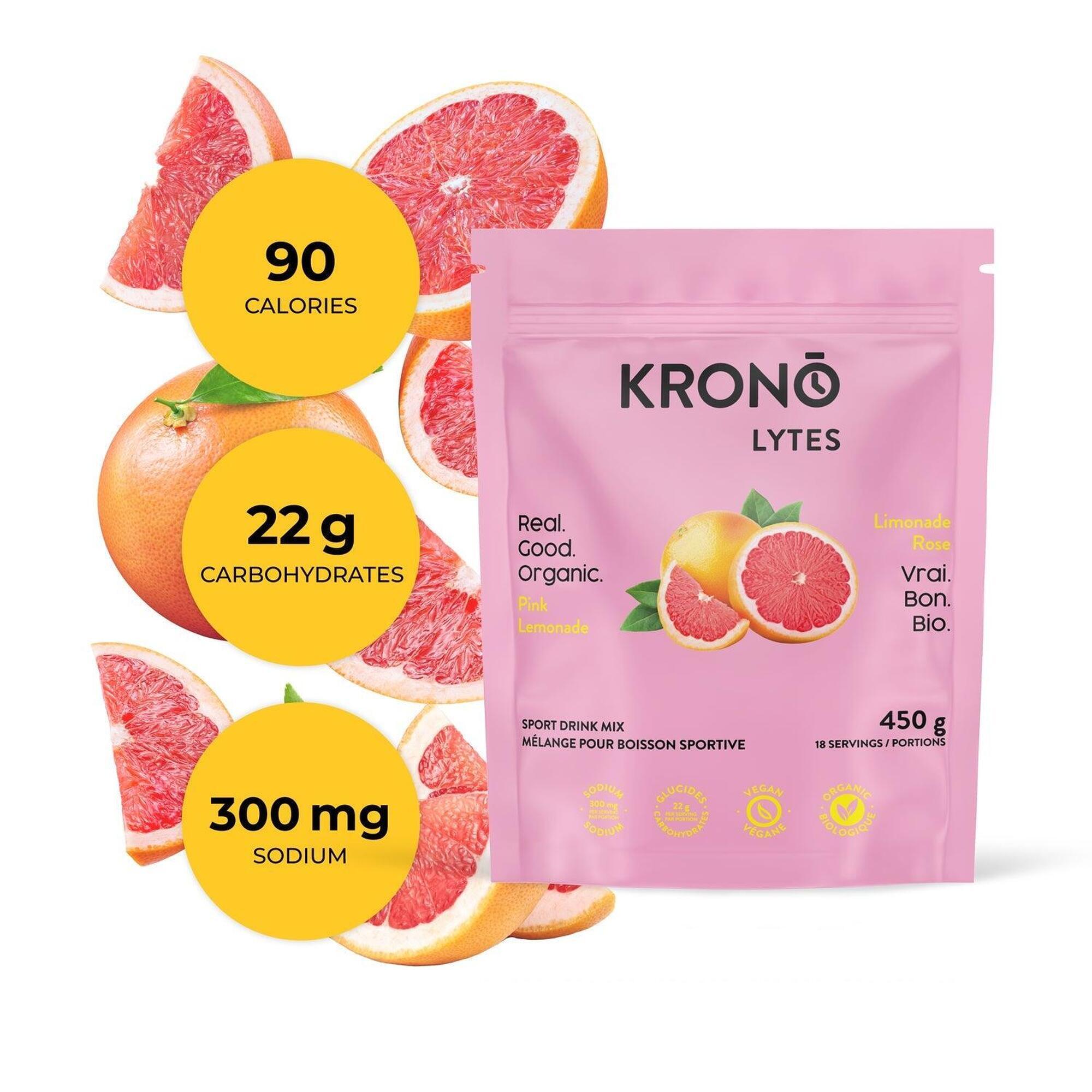 Mélange pour boisson d’électrolytes, Krono limonade rose 1/1