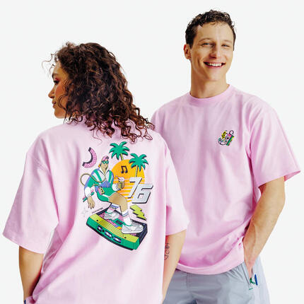 Tee-shirt graphique mixte, Yestalgia, blanc