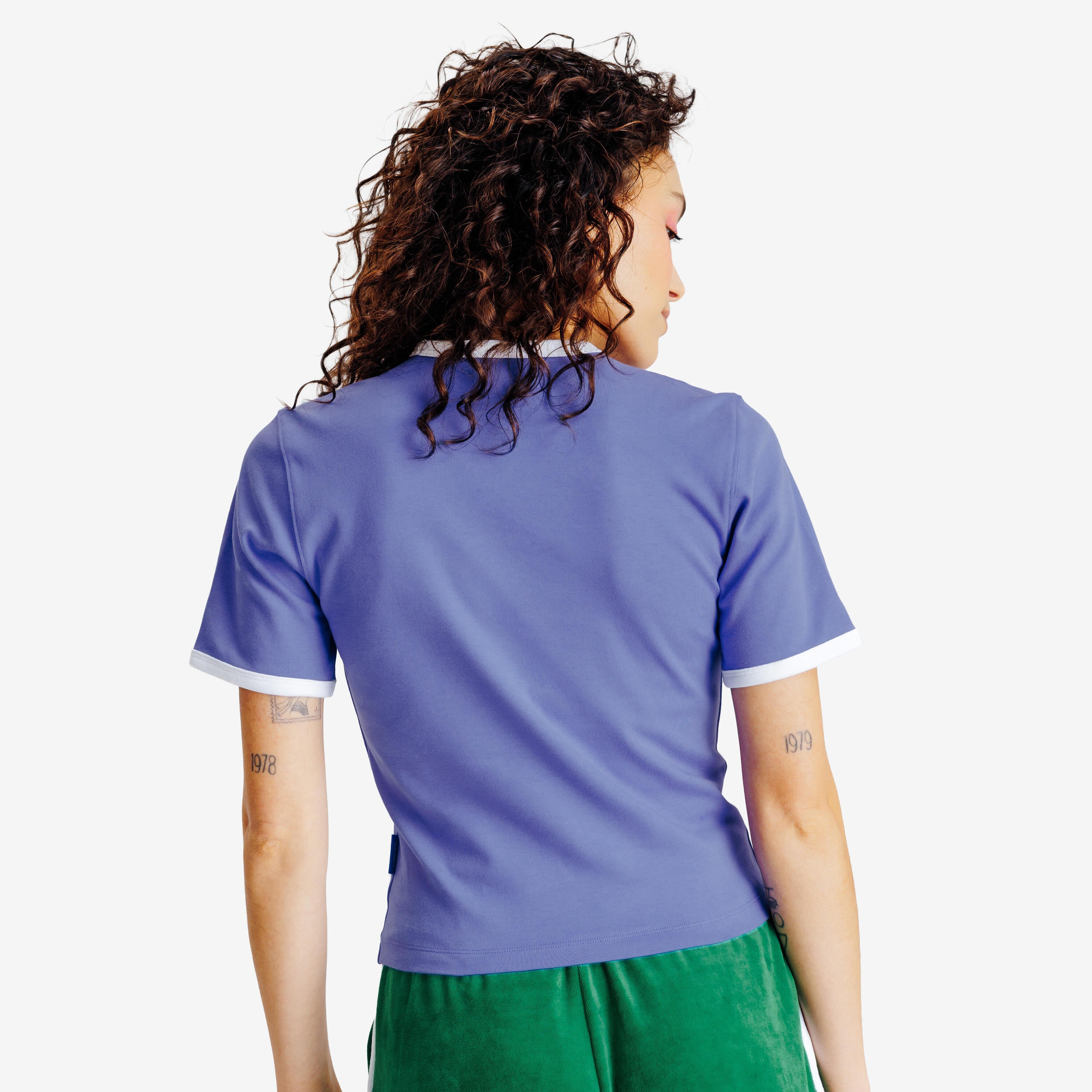 T-Shirt Ringer Damen - Yestalgia violett 4/7
