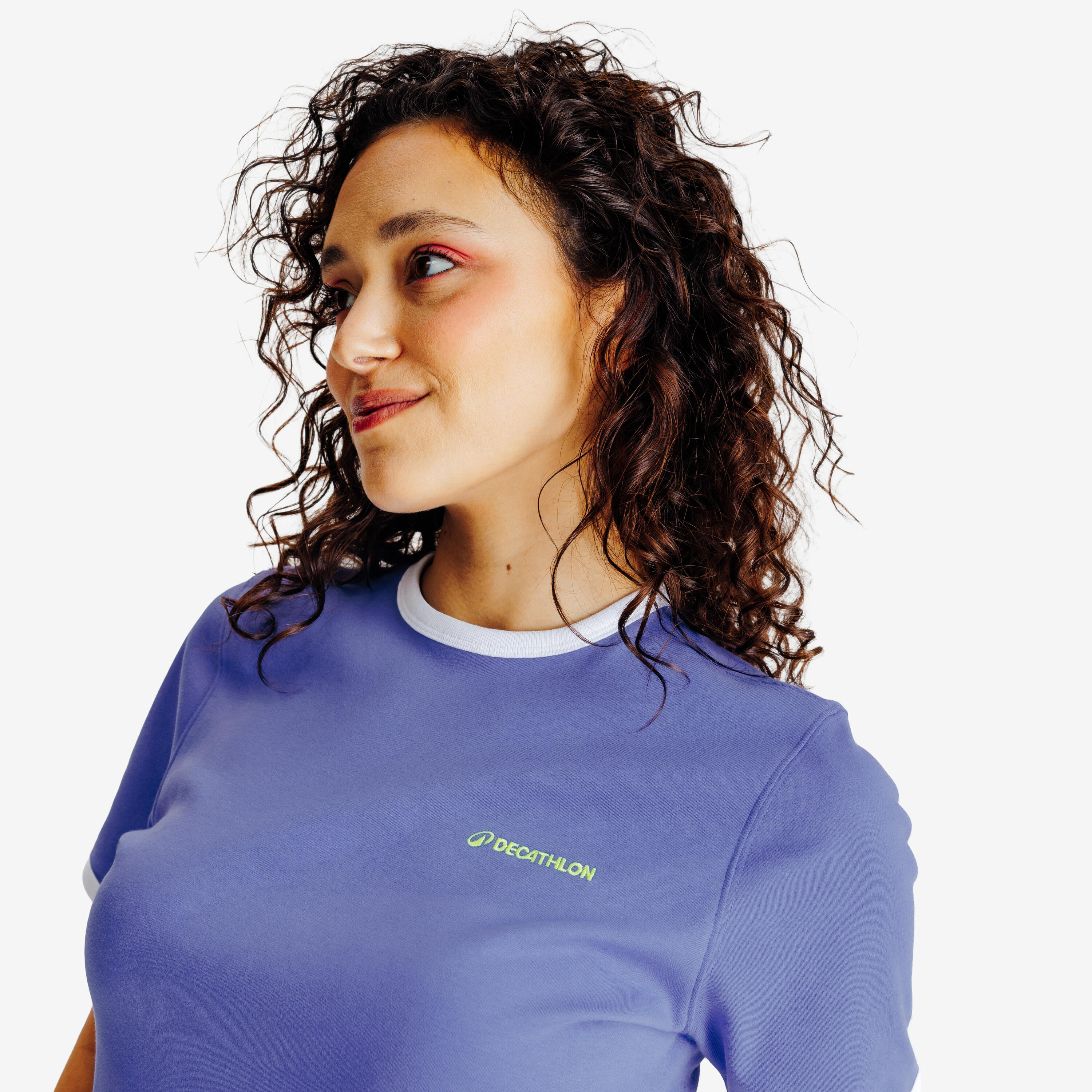 T-Shirt Ringer Damen - Yestalgia violett 3/7