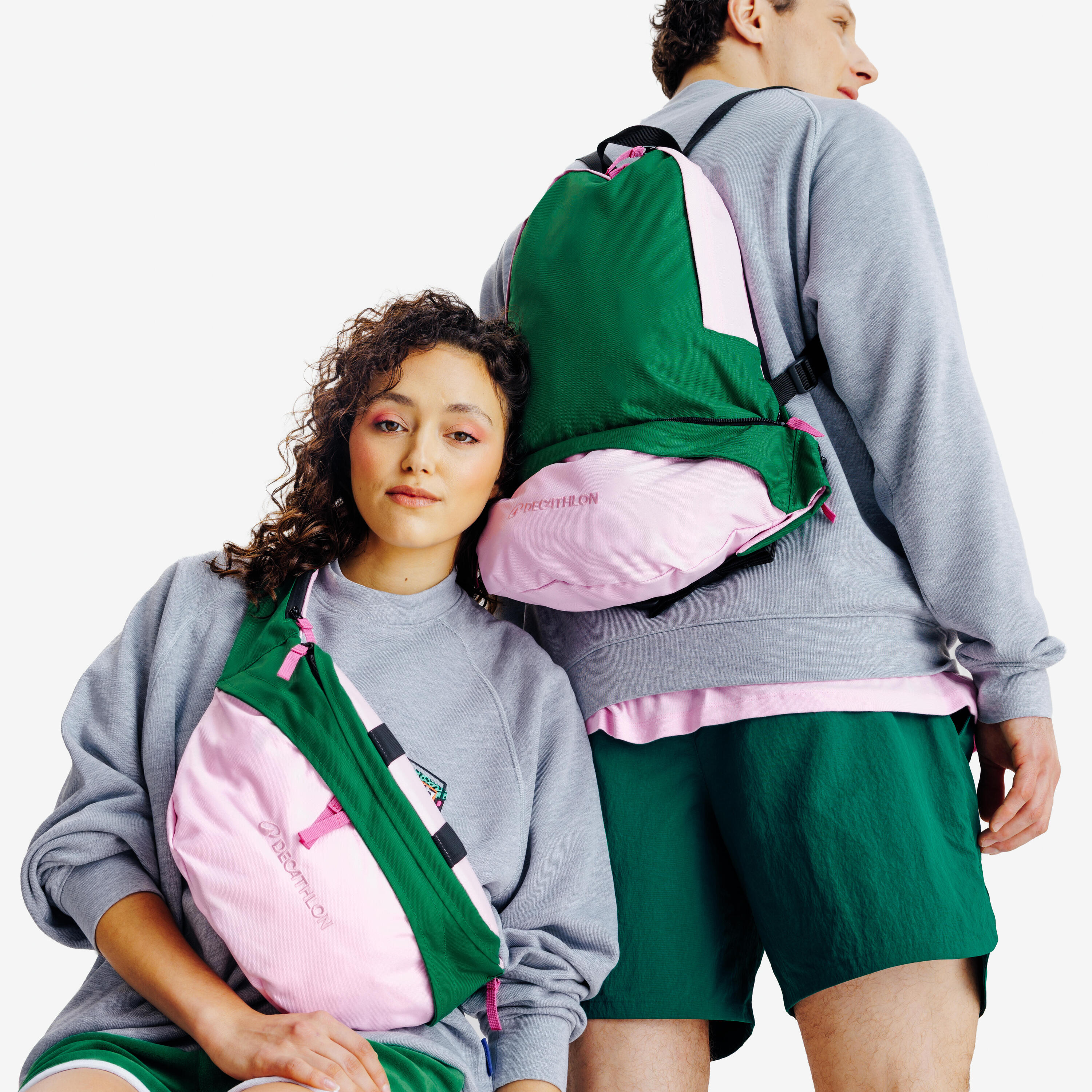 Fanny pack to backpack tas Yestalgia groen/roze 2/10