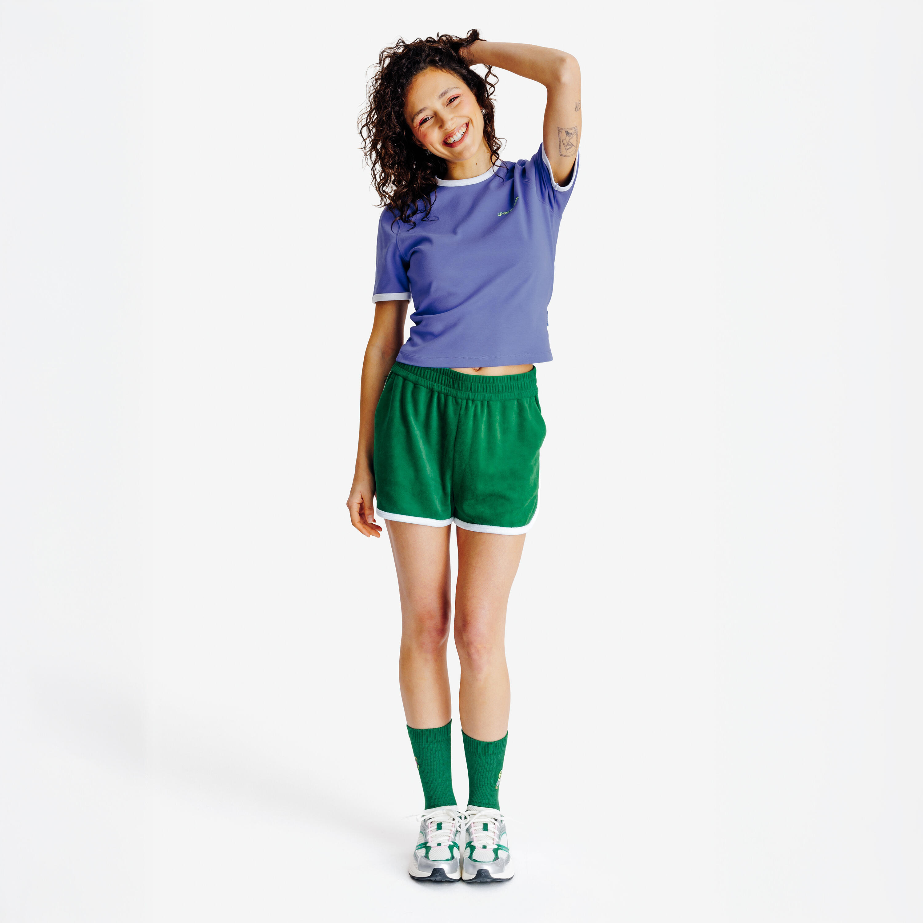 T-Shirt Ringer Damen - Yestalgia violett 2/7