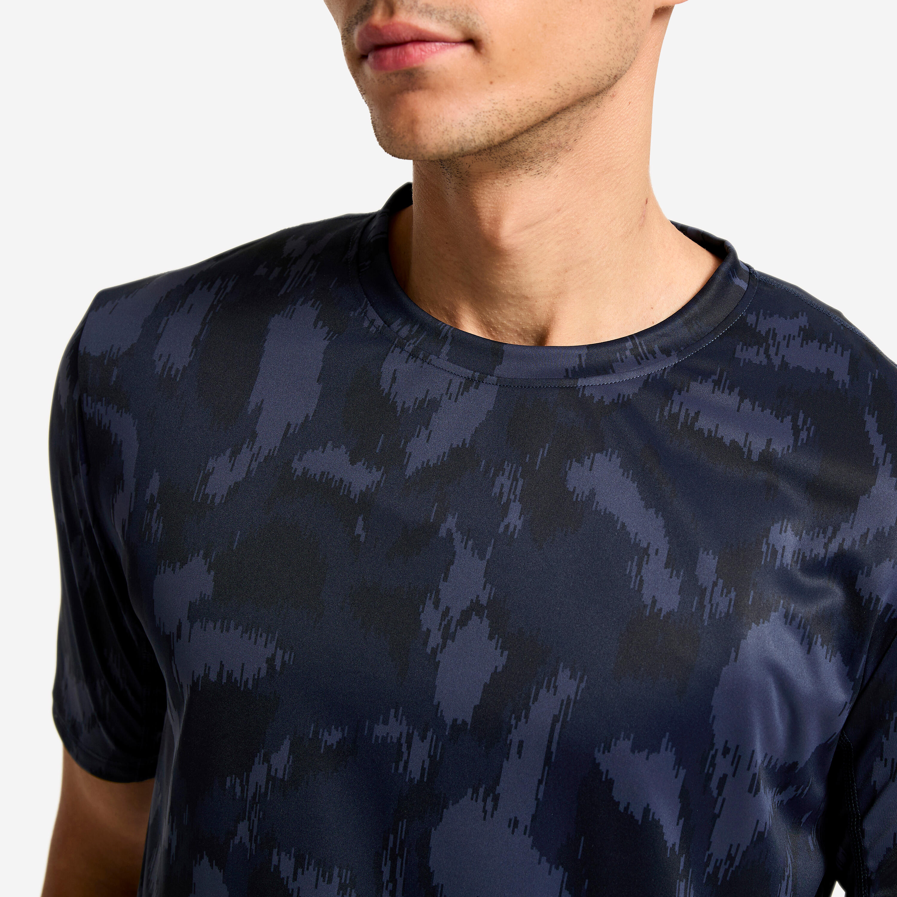 Kurzärmliges, atmungsaktives Fitness-T-Shirt mit Rundhalsausschnitt für Herren 7/7