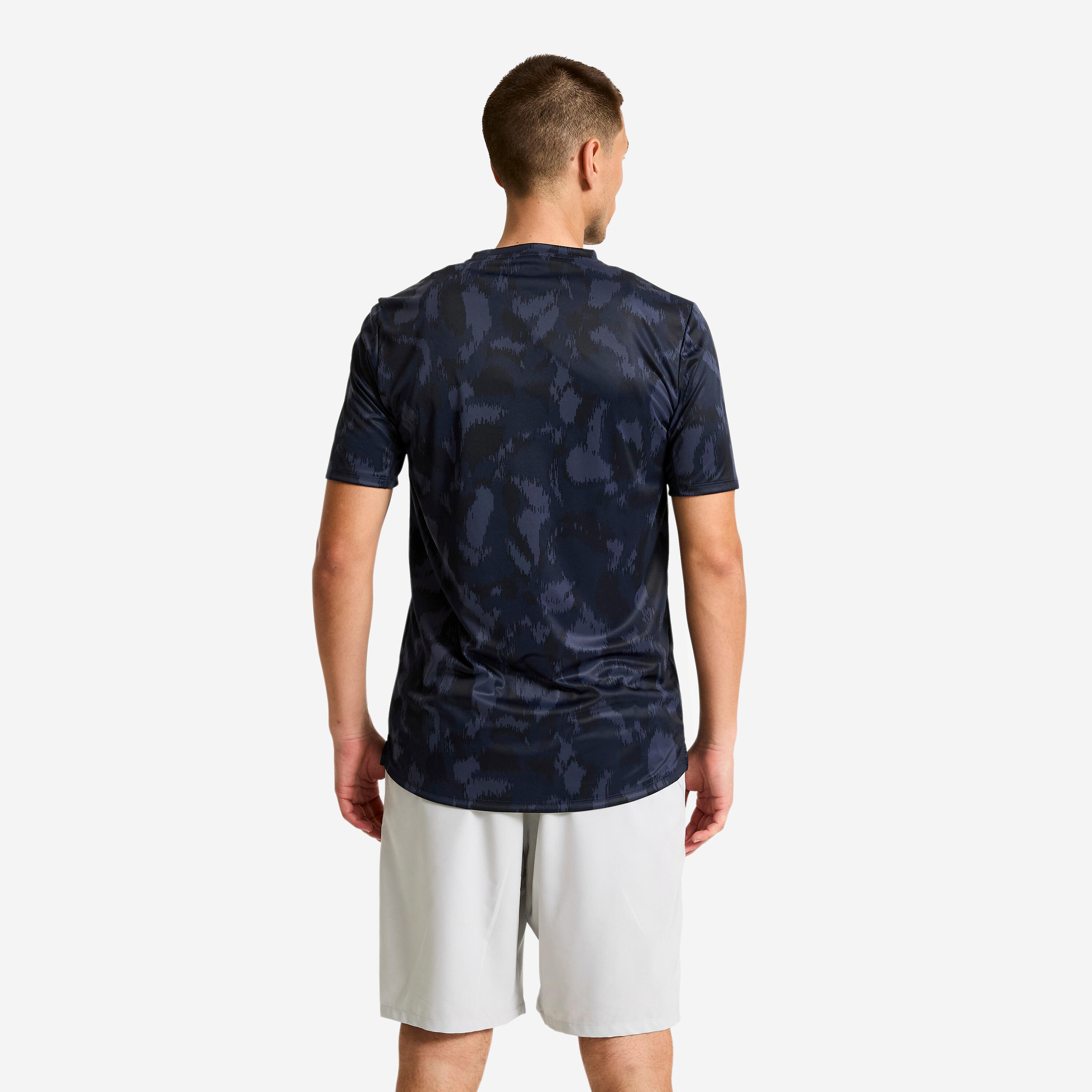 Kurzärmliges, atmungsaktives Fitness-T-Shirt mit Rundhalsausschnitt für Herren 3/7