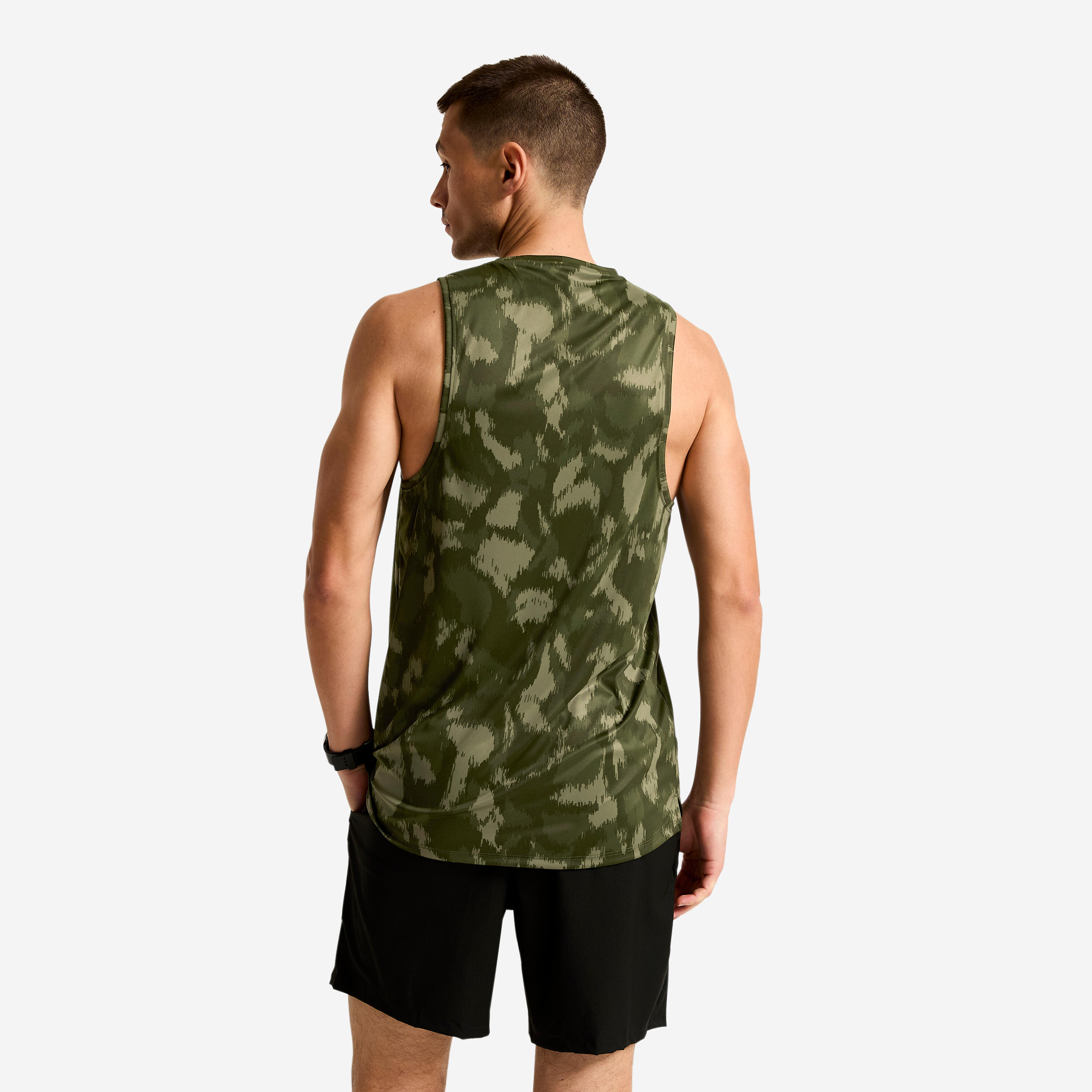 COOFANDY Canotta Uomo 2 Pezzi - Assorbente E Traspirante, Perfetta Per Palestra E Estate, Nero/Verde Militare XXXL