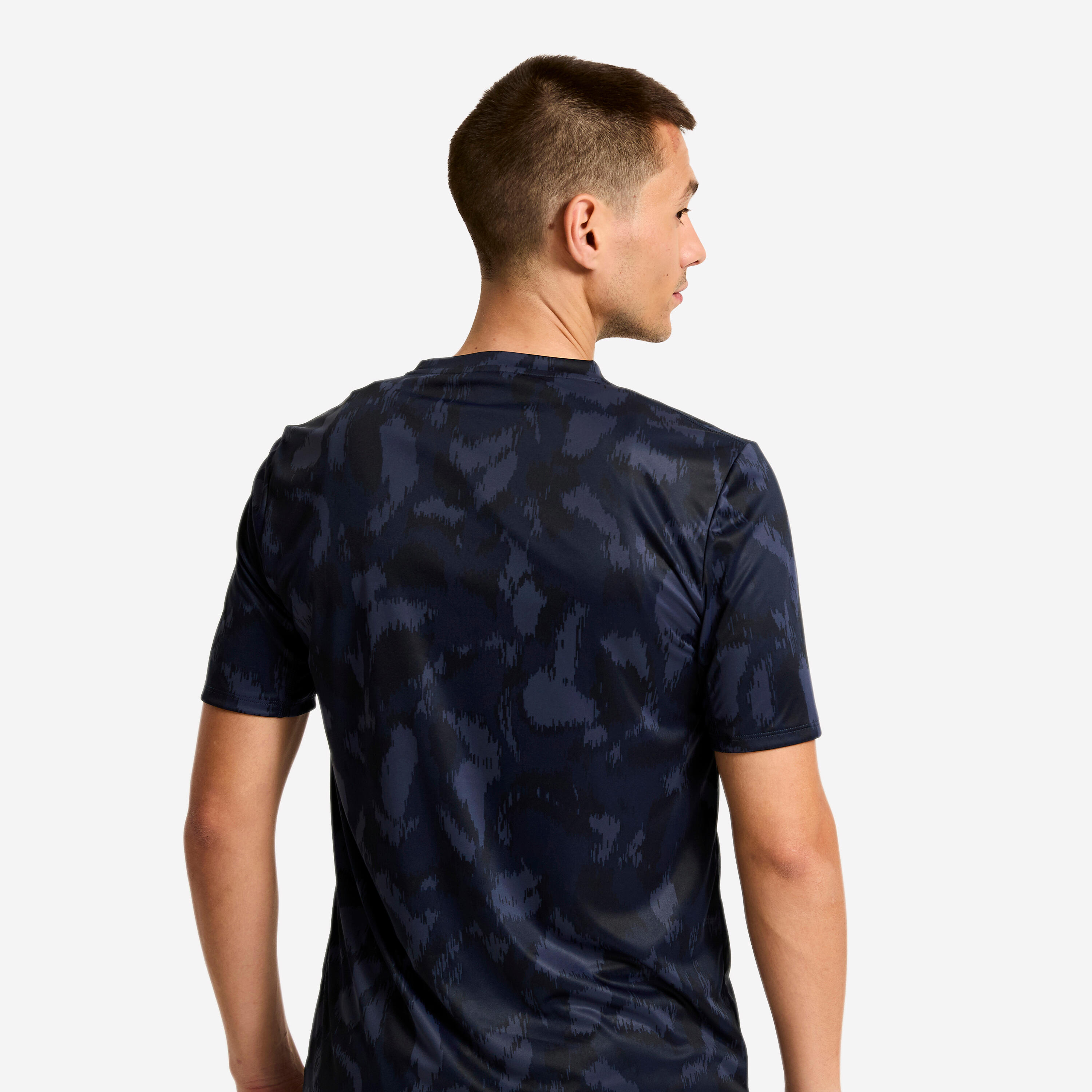 Kurzärmliges, atmungsaktives Fitness-T-Shirt mit Rundhalsausschnitt für Herren 4/7