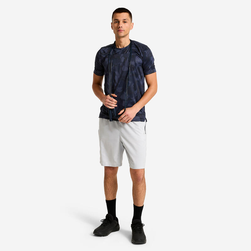 Tricou respirant fitness guler rotund Bleumarin Bărbați