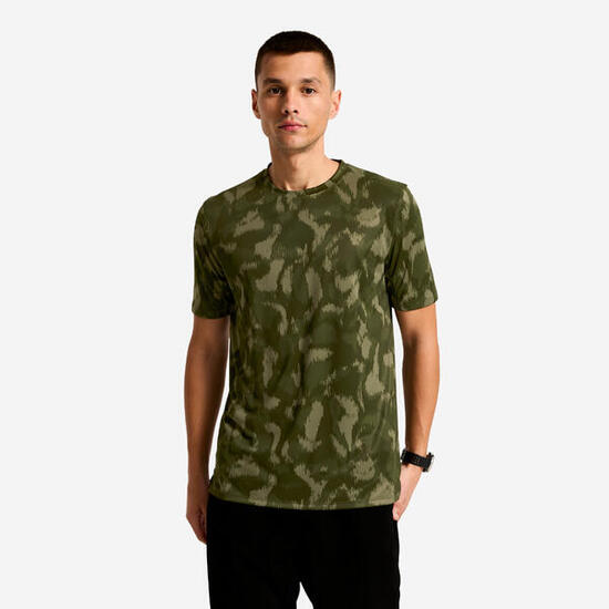 T-shirt uomo palestra regular fit traspirante bordeaux