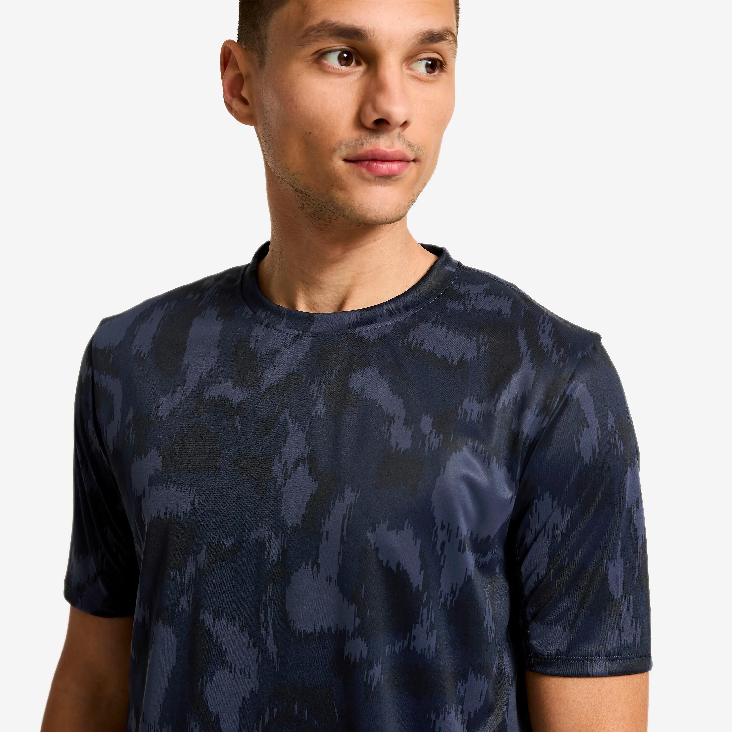Tricou respirant fitness guler rotund Bleumarin Bărbați 8/9