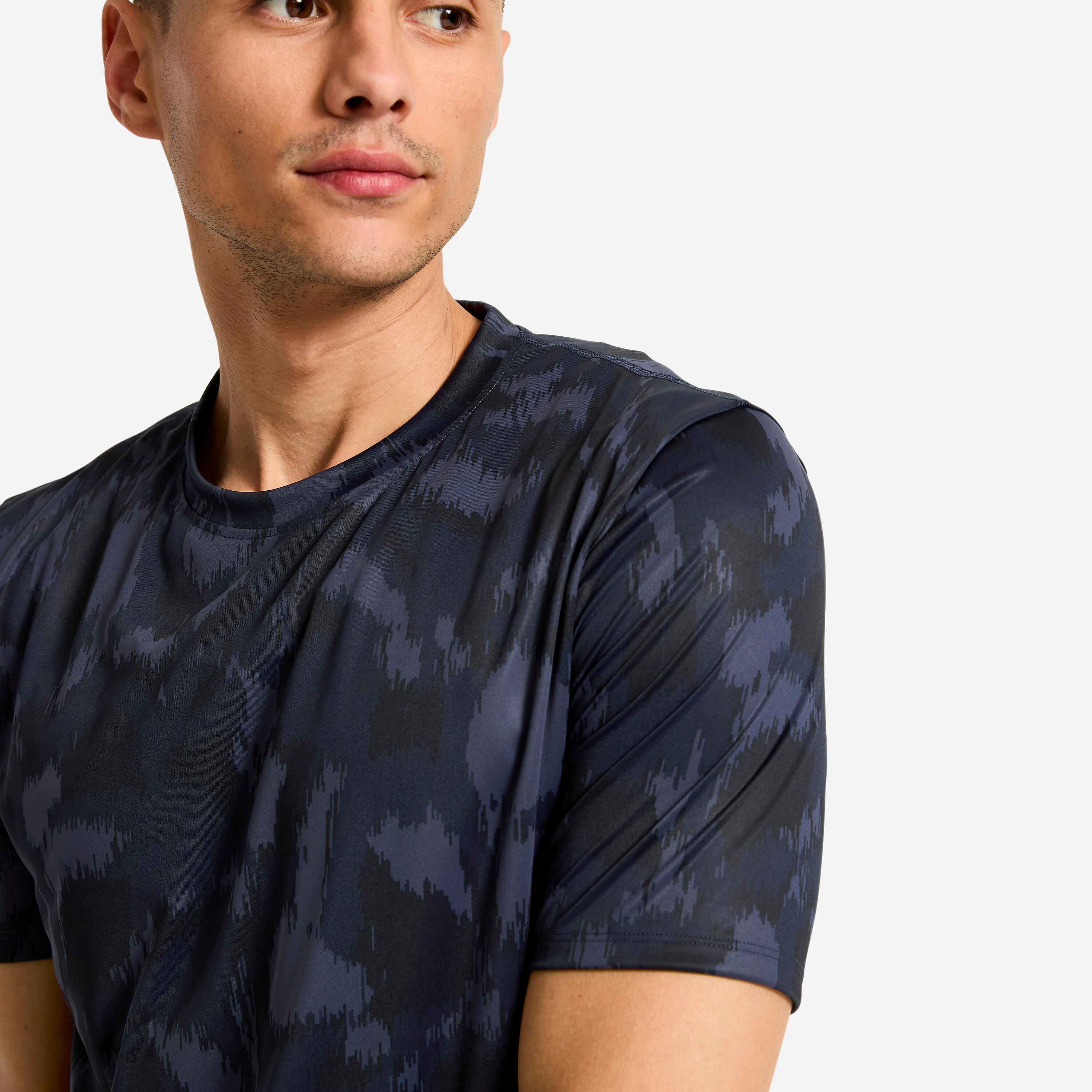 Kurzärmliges, atmungsaktives Fitness-T-Shirt mit Rundhalsausschnitt für Herren 6/7