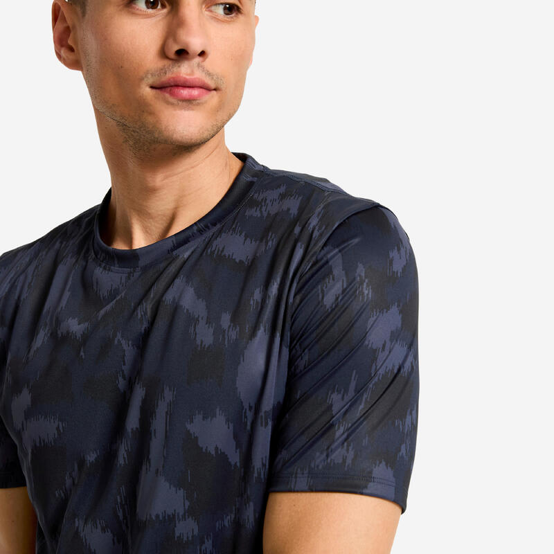 Tricou de fitness respirant, guler rotund, bărbați 
