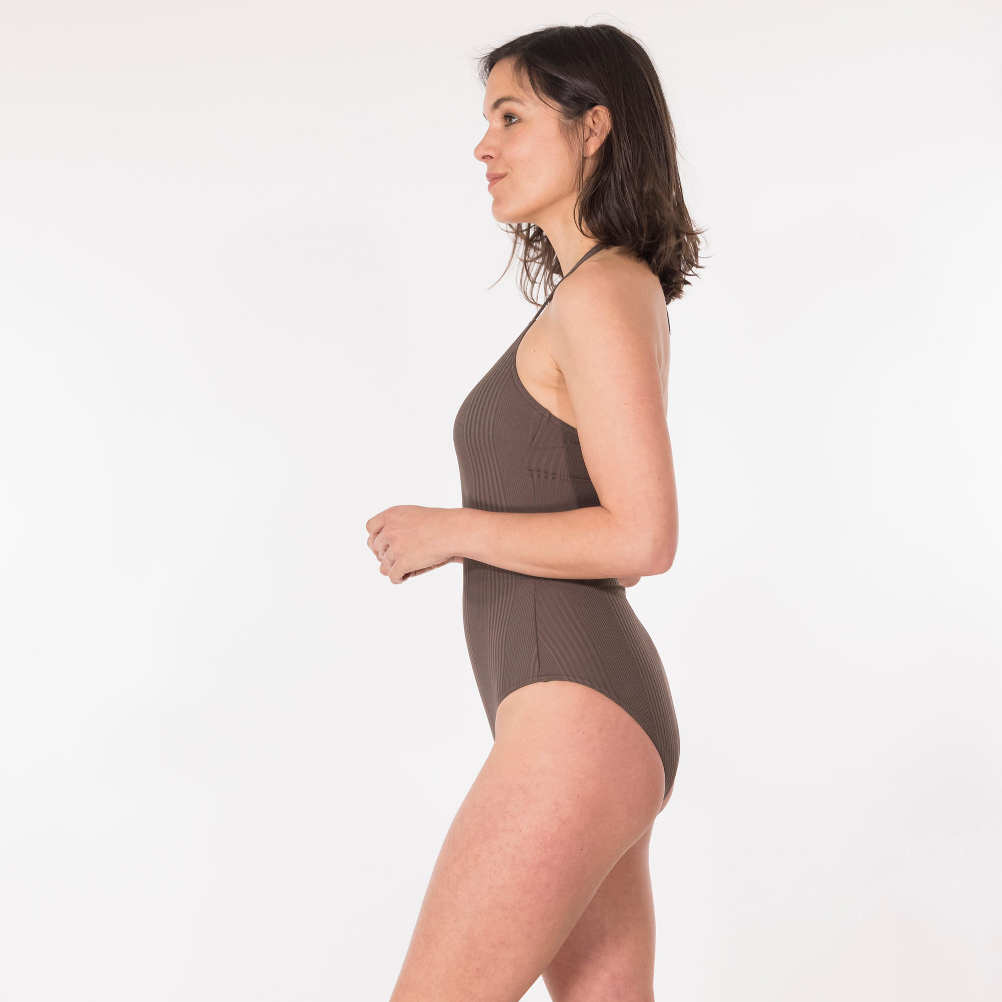 Maillot de bain femme - Lisbeth chocolat 3/4
