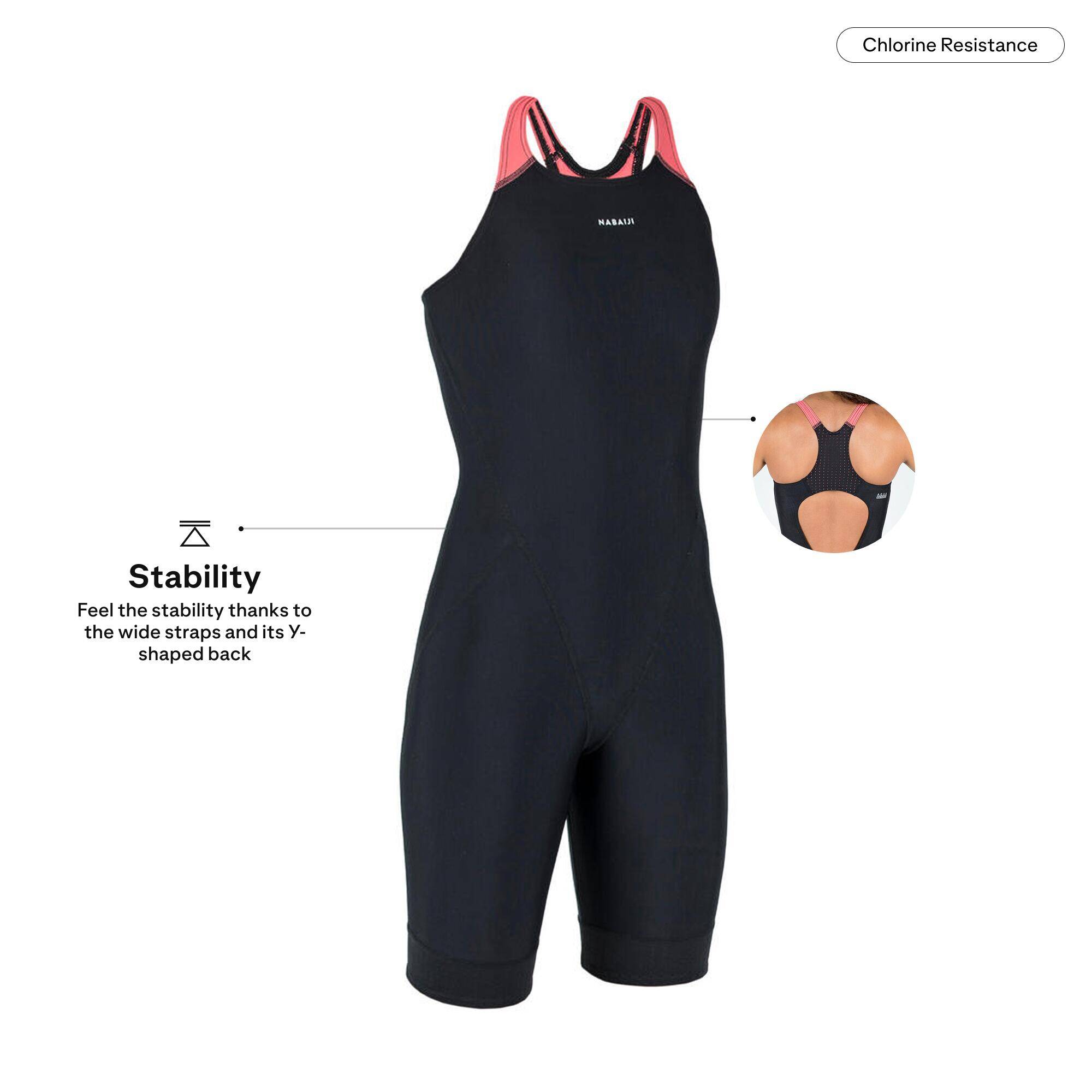 Girls' One-Piece Swimsuit Shorty Kamyleon Comfortable & Quick-Dry Black -  3