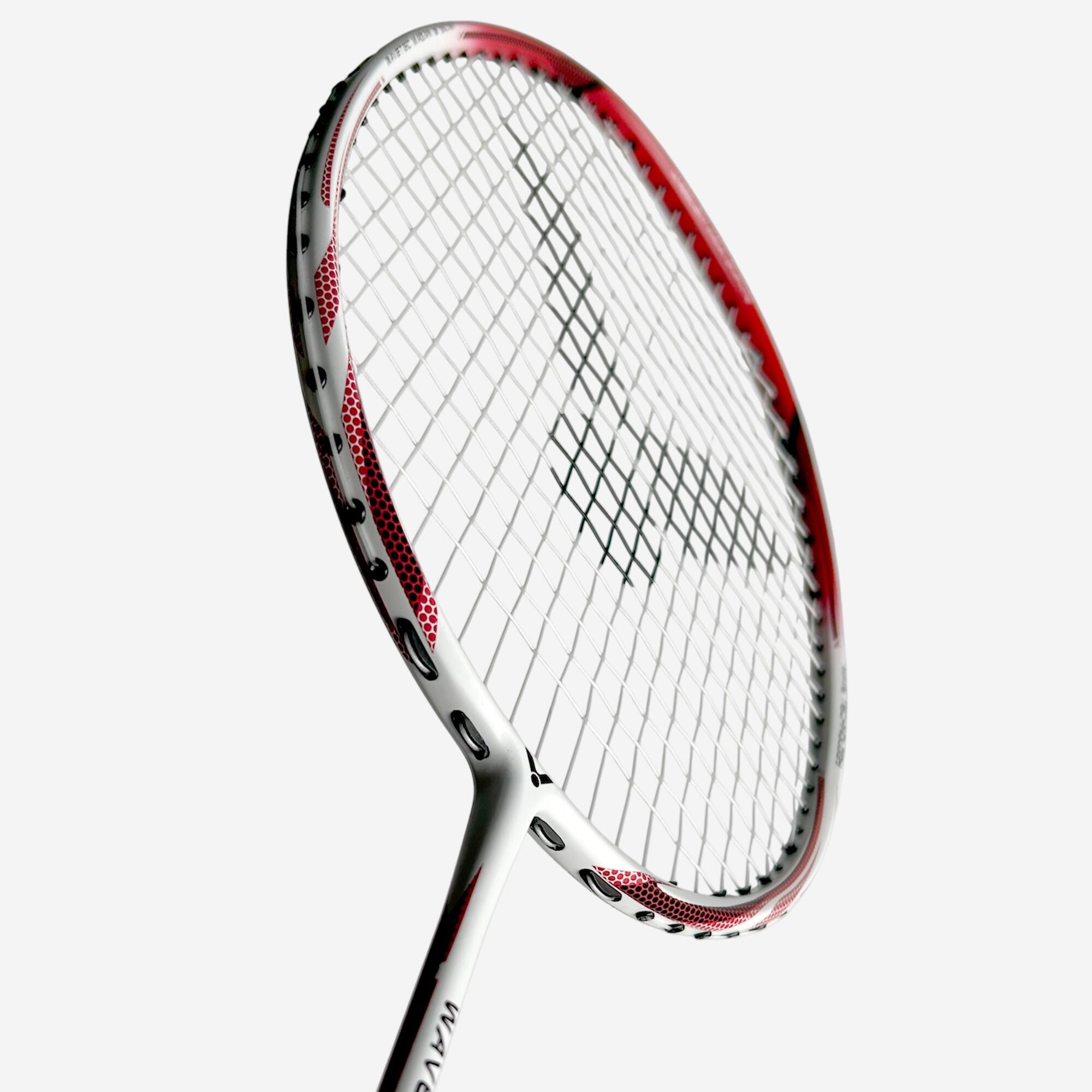 Badminton Racket Wavetec Magan 8 Slim - White & Red | Decathlon