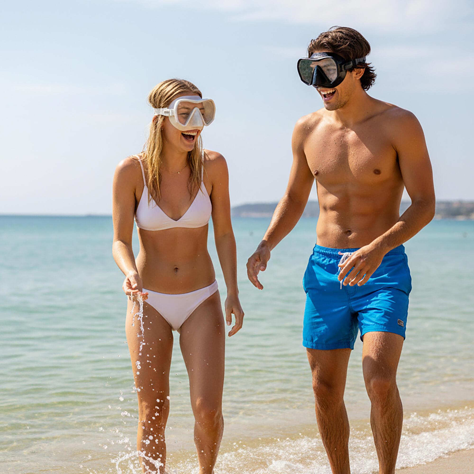 Maschera snorkeling e subacquea adulto SEAC Pura anti fog bianca 4/5
