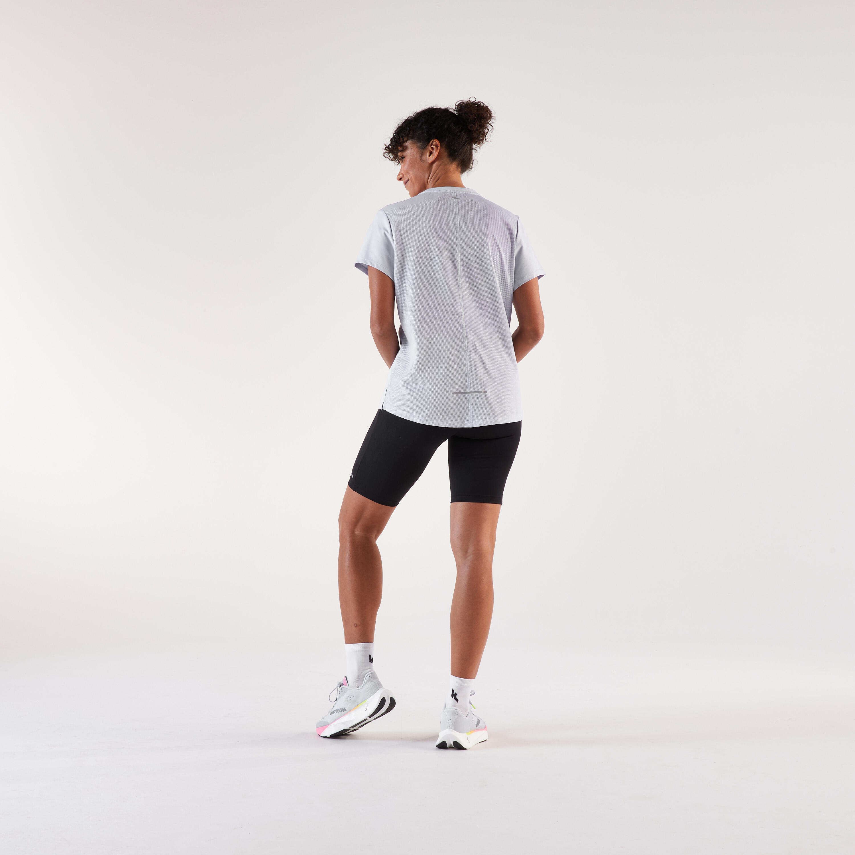 Maglia running donna RUN 500 DRY bianca 5/5