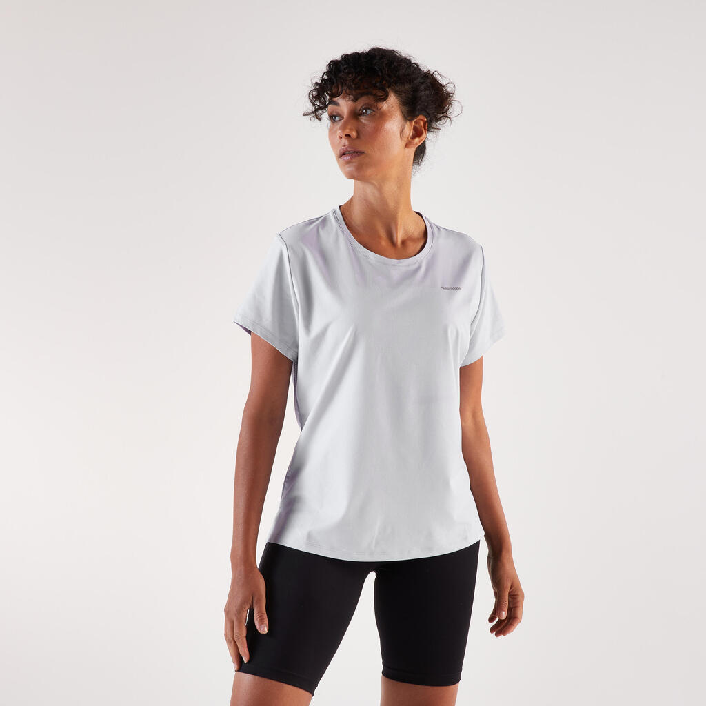 Γυναικείο Διαπνέον T-Shirt για Τρέξιμο Kiprun Run 500 Dry - Λευκό