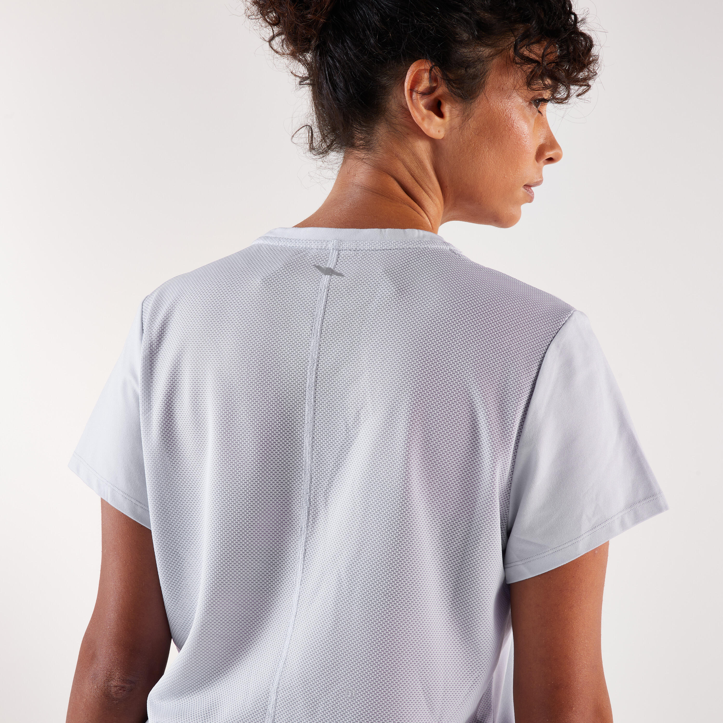 Maglia running donna RUN 500 DRY bianca 3/5