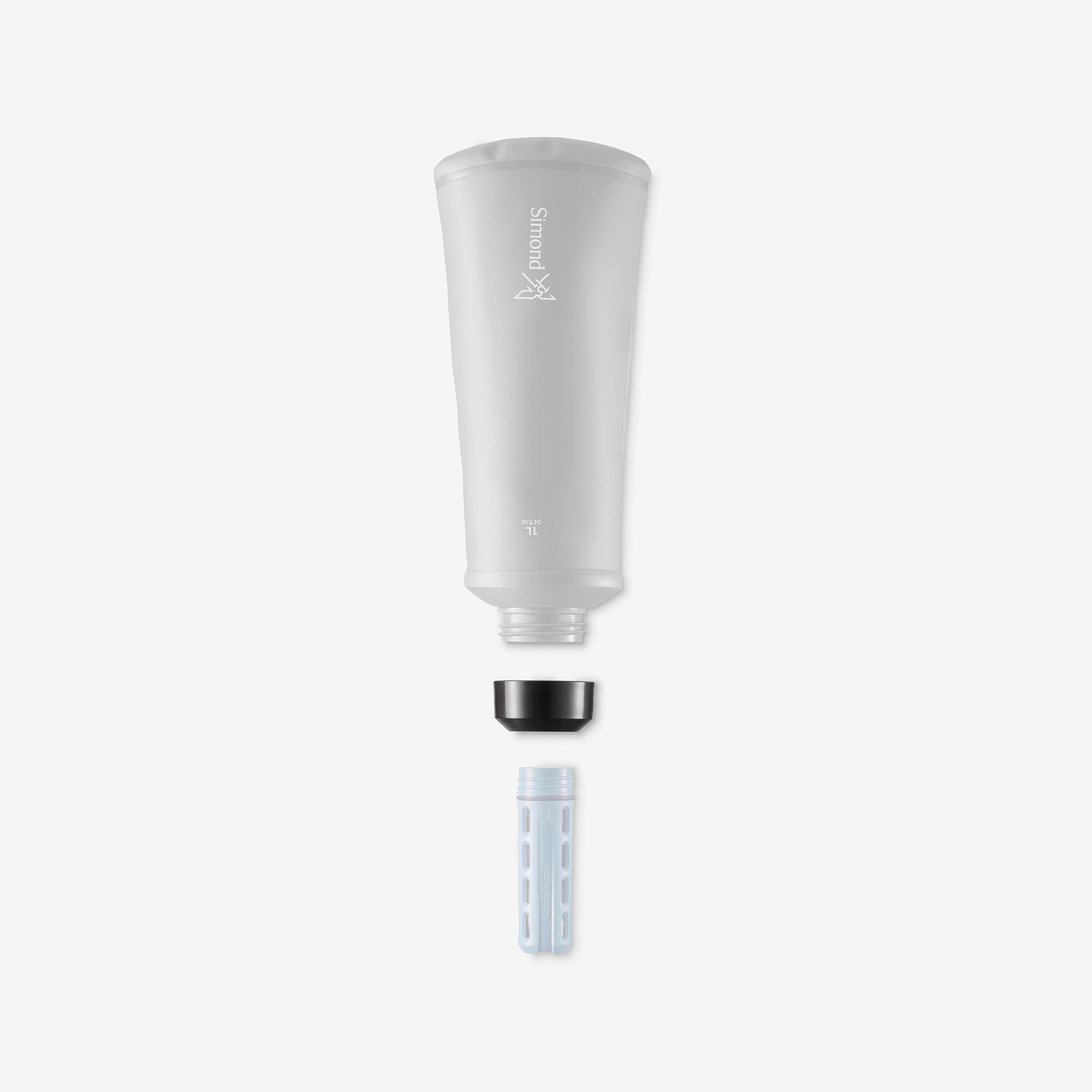 Gourde filtrante souple et compressible - 1 litre 6/11