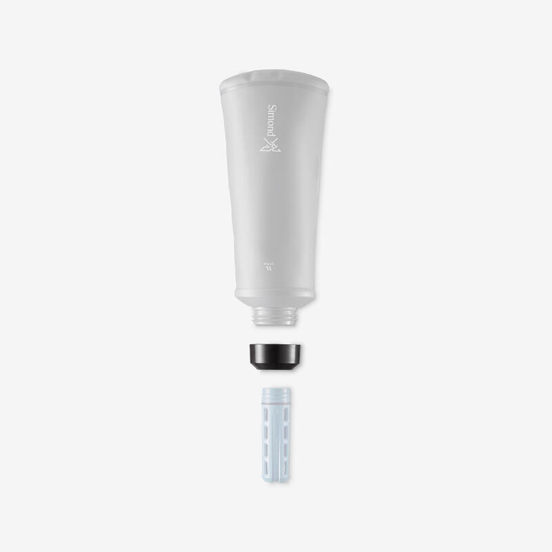 Bidon filtrant elastic și comprimabil - 1 litru