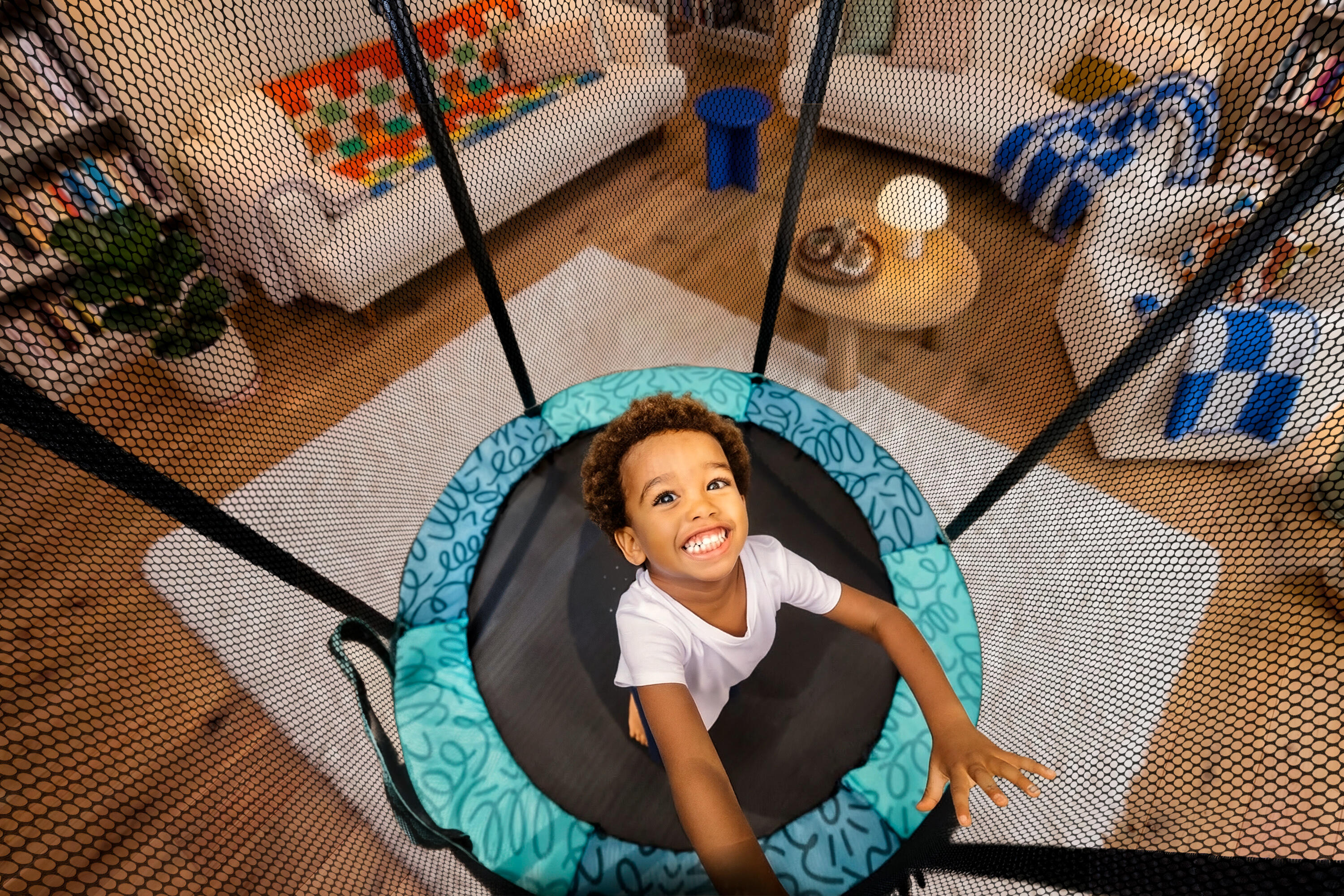 Trampoline Met Veiligheidsnet - 140 Cm - Voor Kinderen Kindertrampoline Grijs Buitenspeelgoed Mini Trampoline 8721052044584