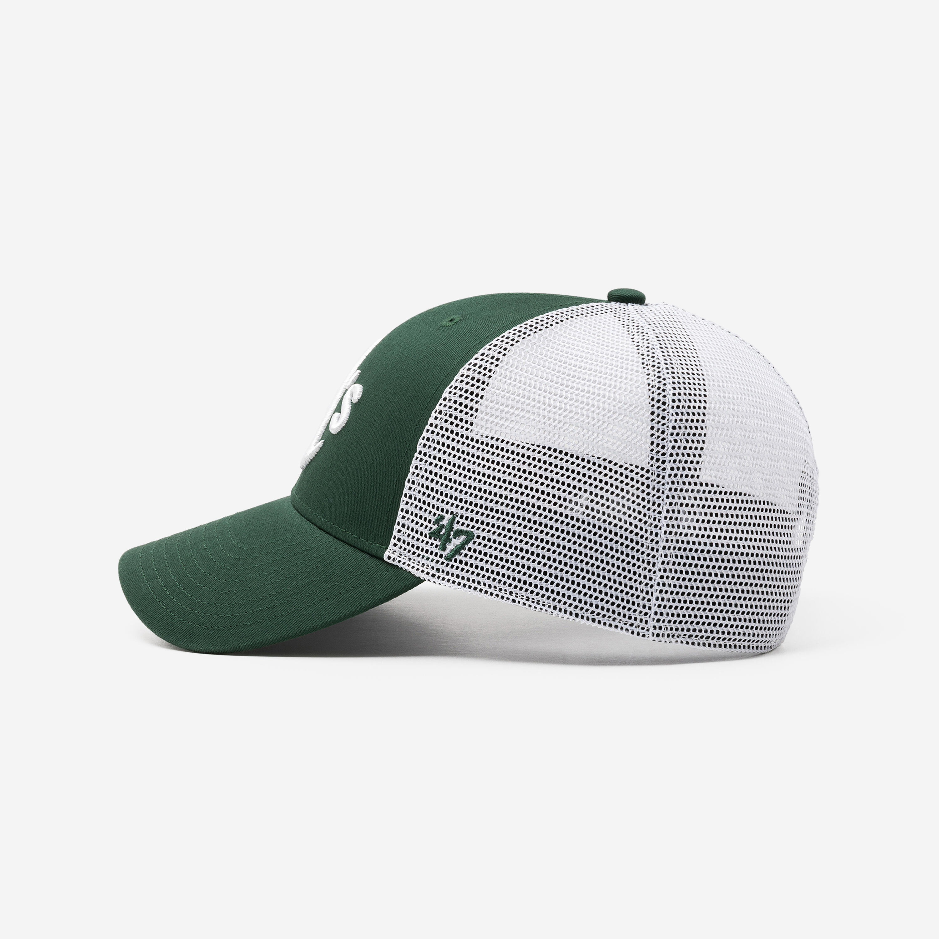 Casquette baseball avec fermeture à pression Adulte - Athletics A's vert blanc 2/4