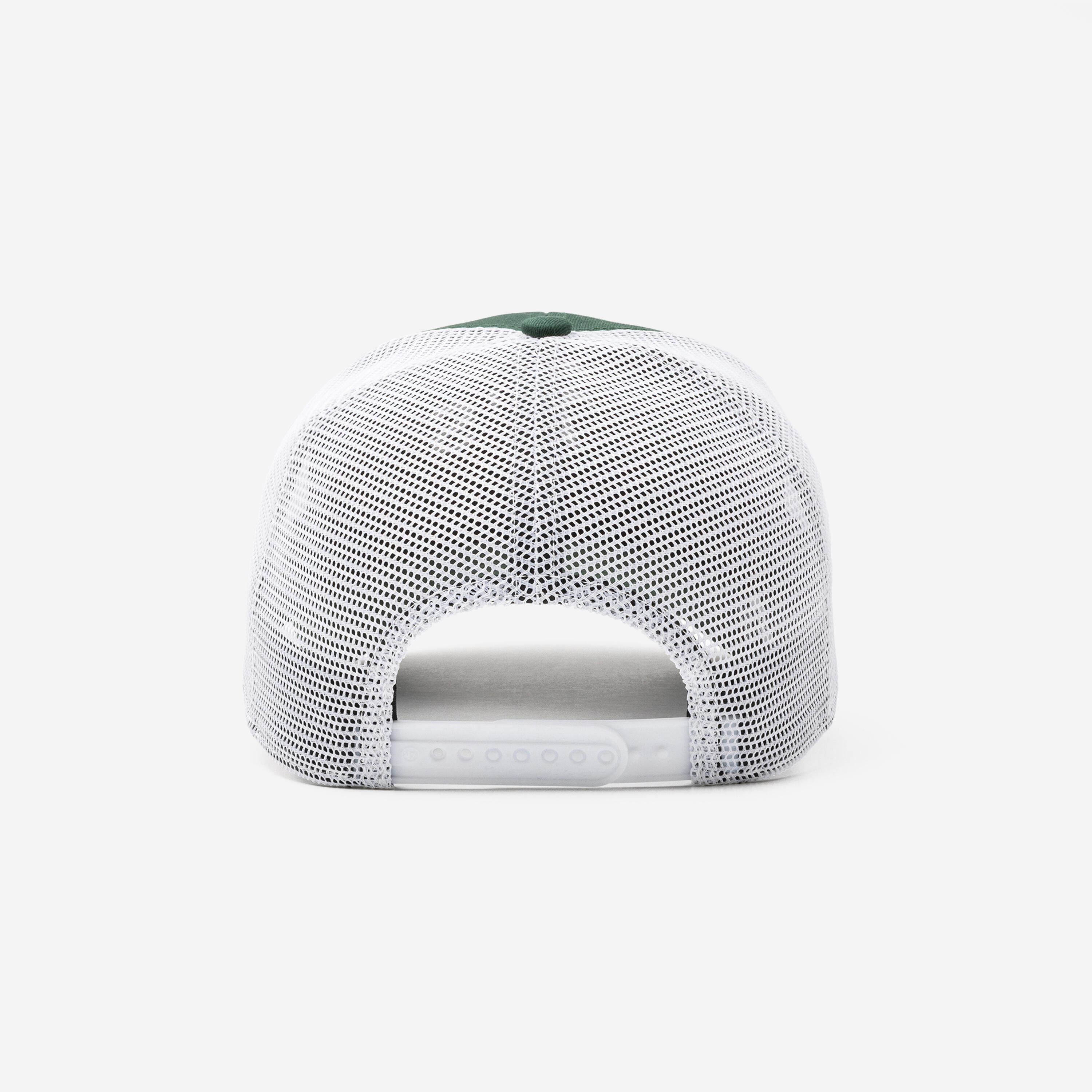 Casquette baseball avec fermeture à pression Adulte - Athletics A's vert blanc 3/4