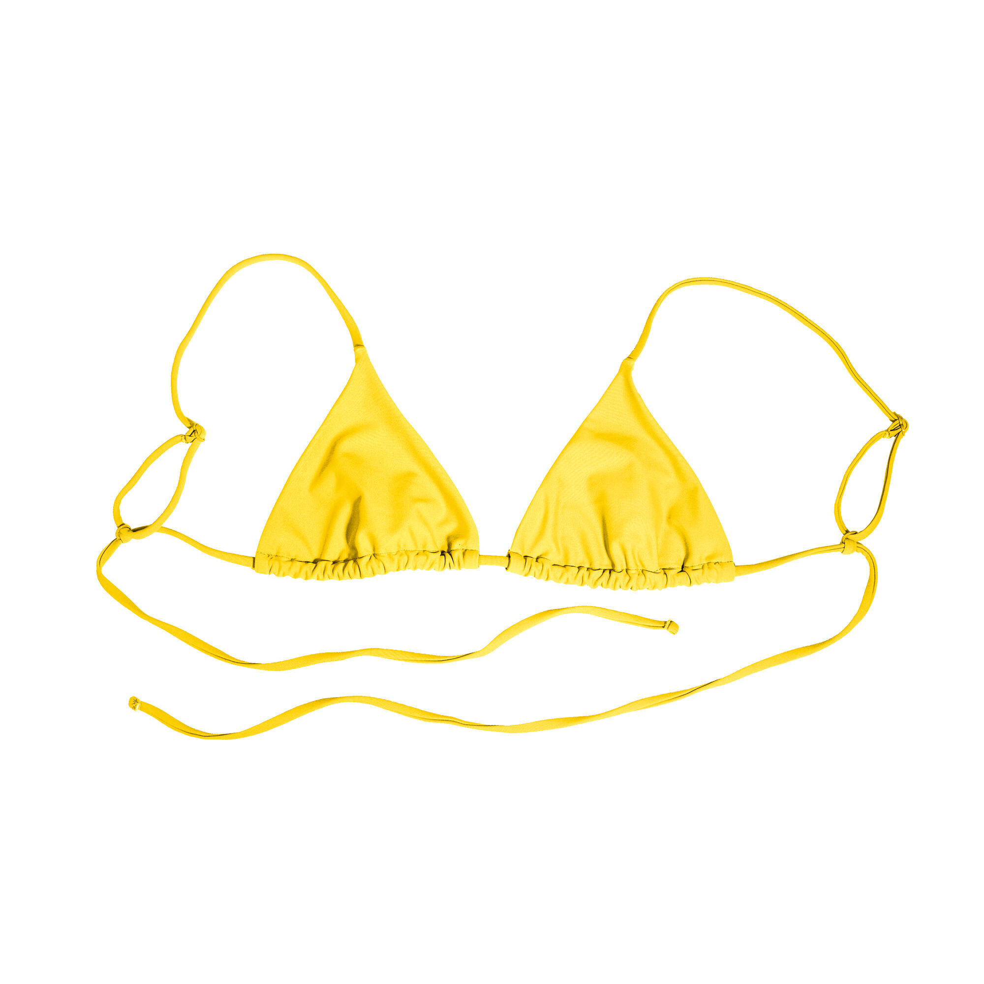 Top Bikini Mujer Triángulo Amarillo 4/6