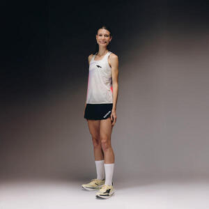 Camiseta sin mangas running Mujer - KIPRUN PROTEAM beige rosa
