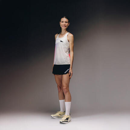 Débardeur de running Femme, Kiprun PROTEAM beige rose