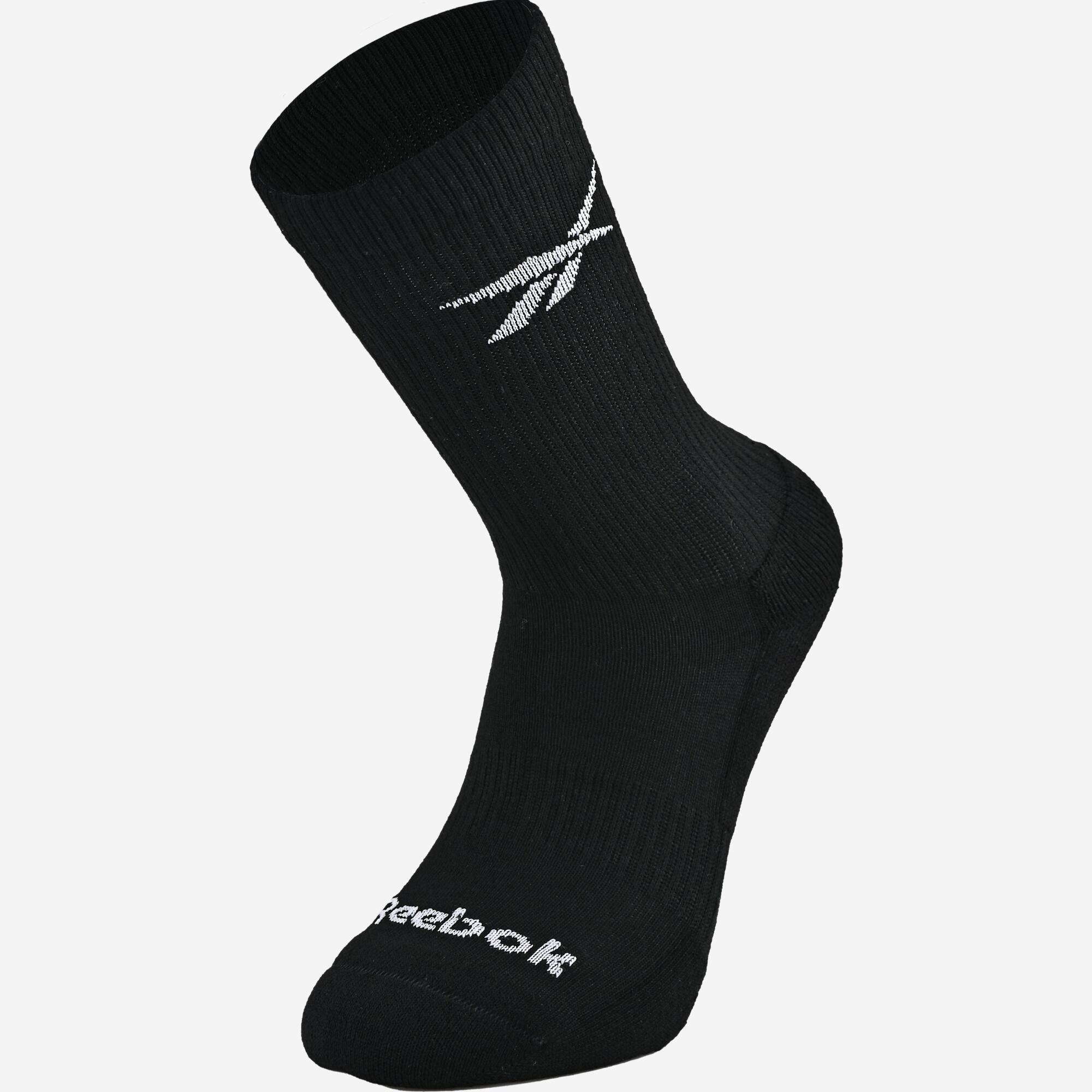 Meias de desporto cano alto, preto 5 pares 4/6