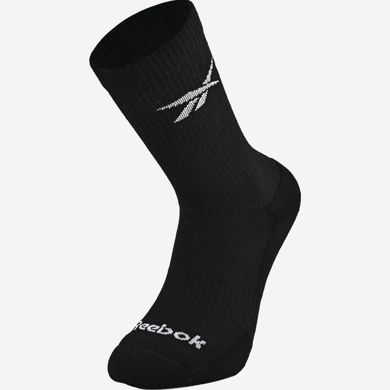 Șosete de fitness lungi, set de 5 perechi, Negru, Adulți