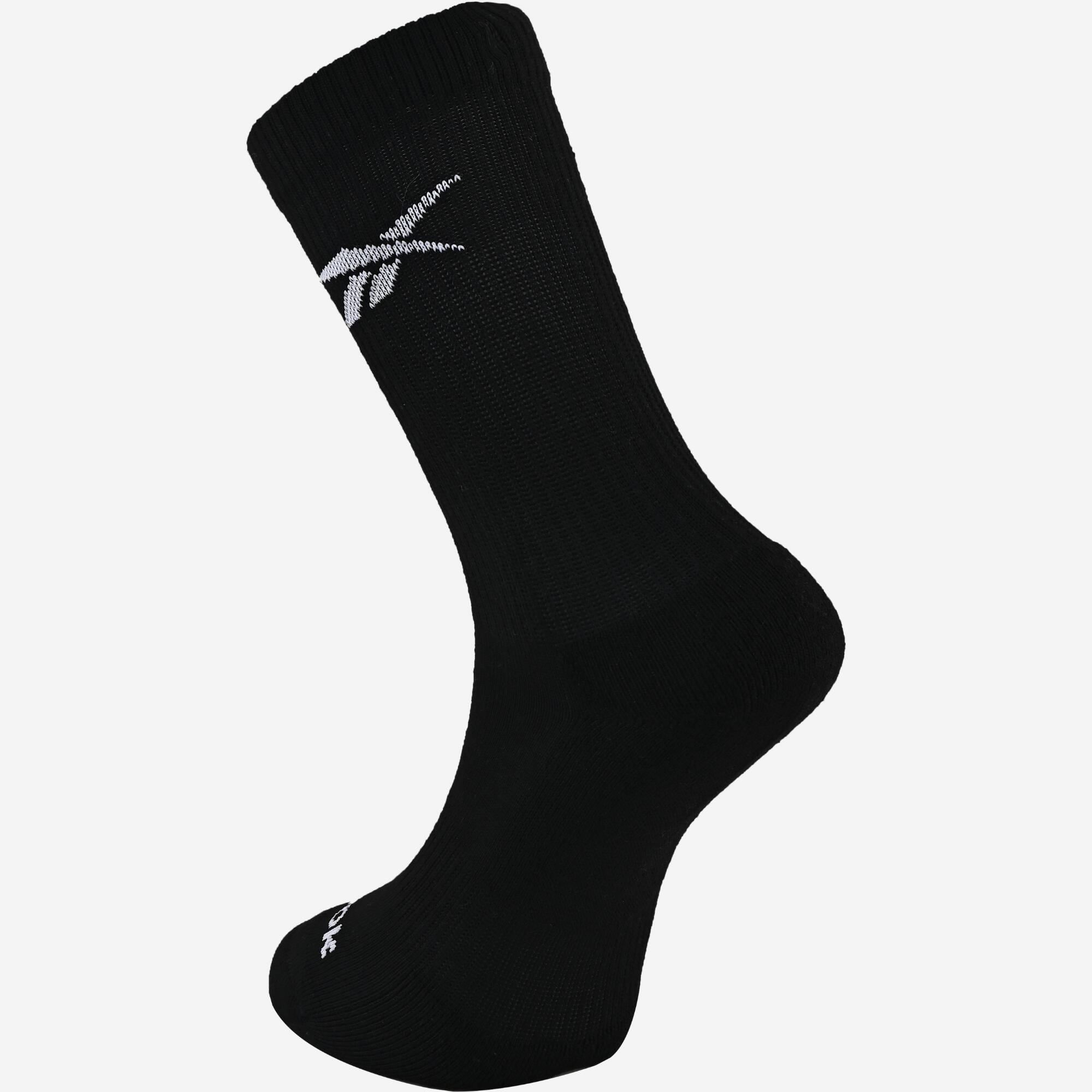 Meias de desporto cano alto, preto 5 pares 5/6