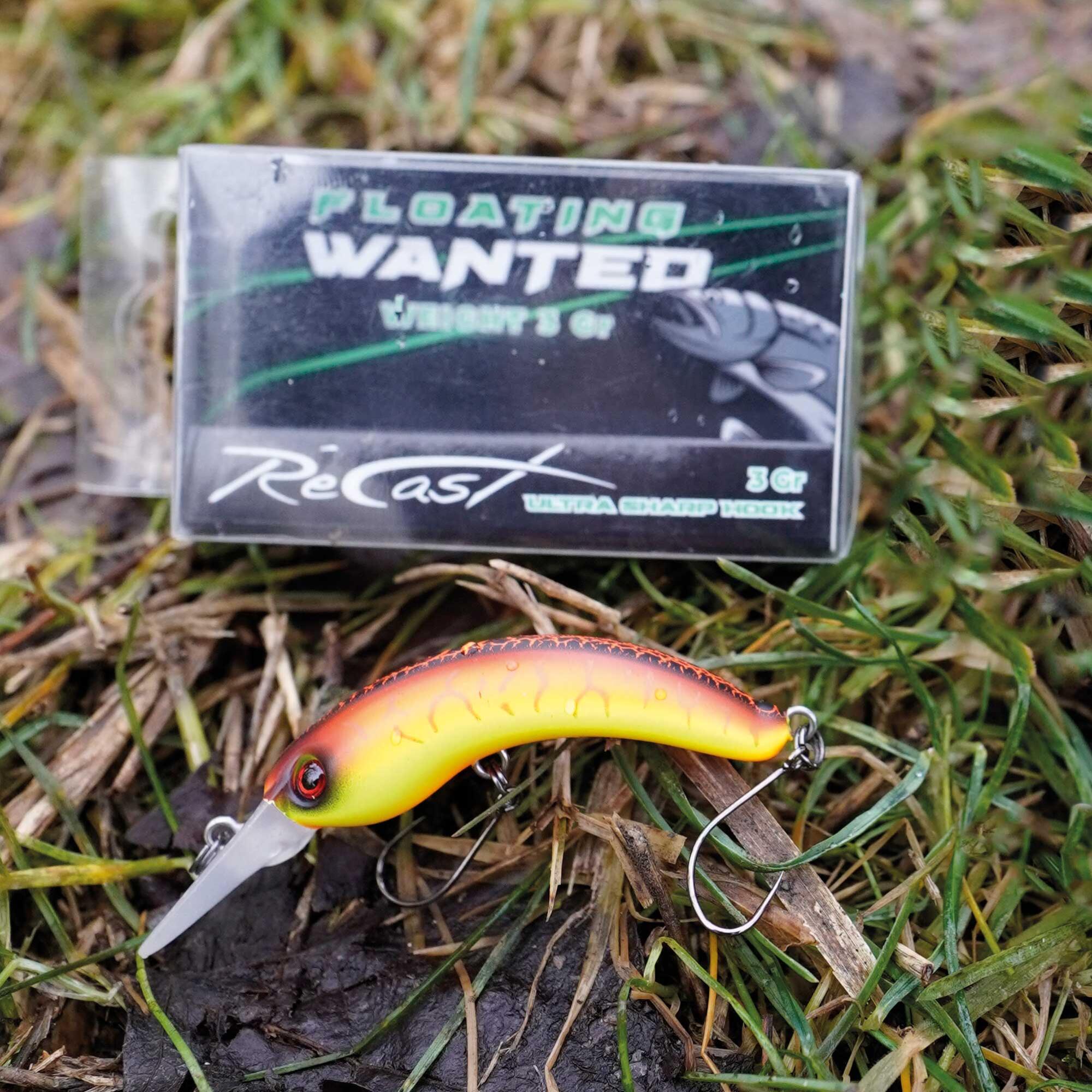 Minnow pesca trout area Maver WANTED 001 nero arancio 3g barbless 4/4