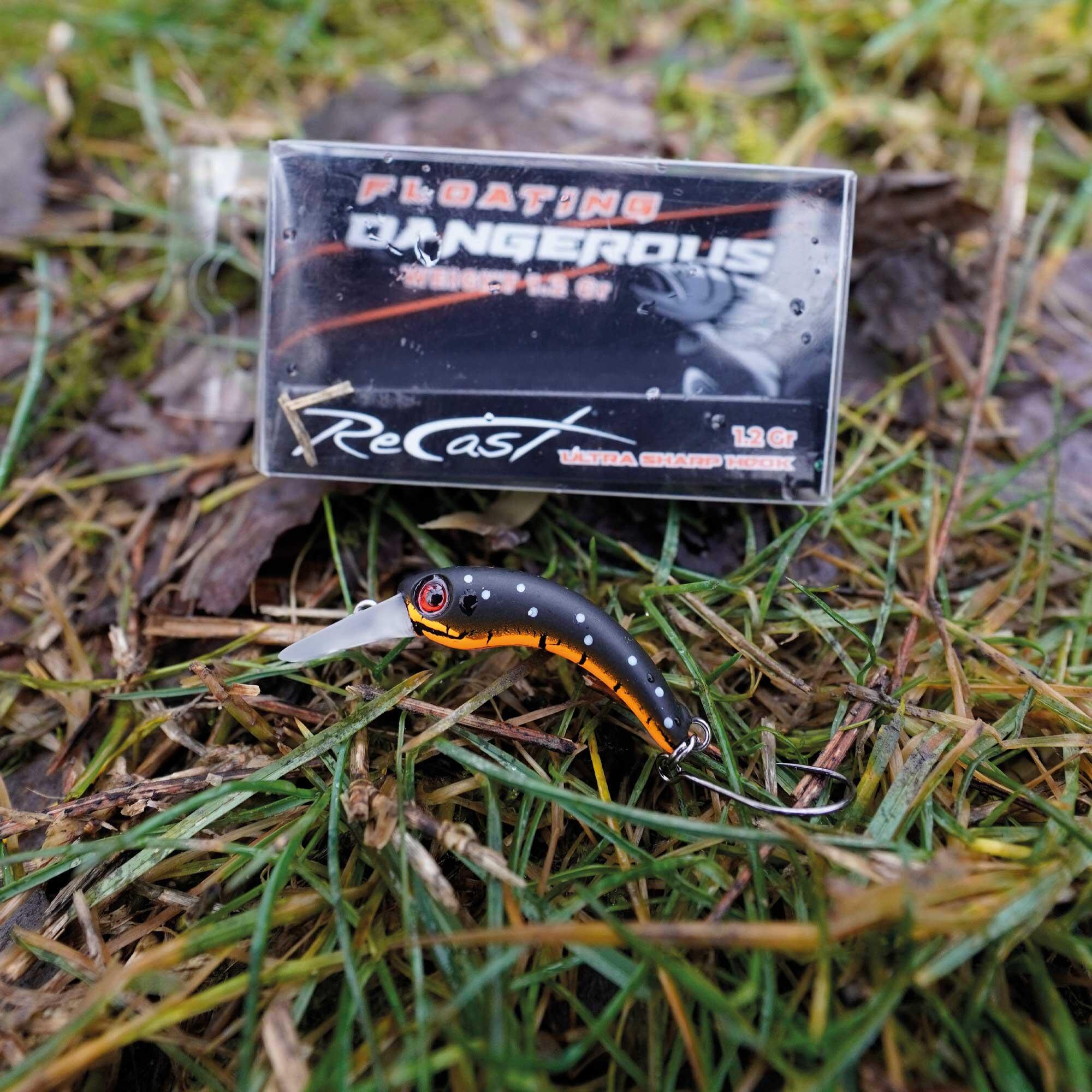 Minnow pesca trout area Maver DANGEROUS 008 nero 1,2g barbless 4/4