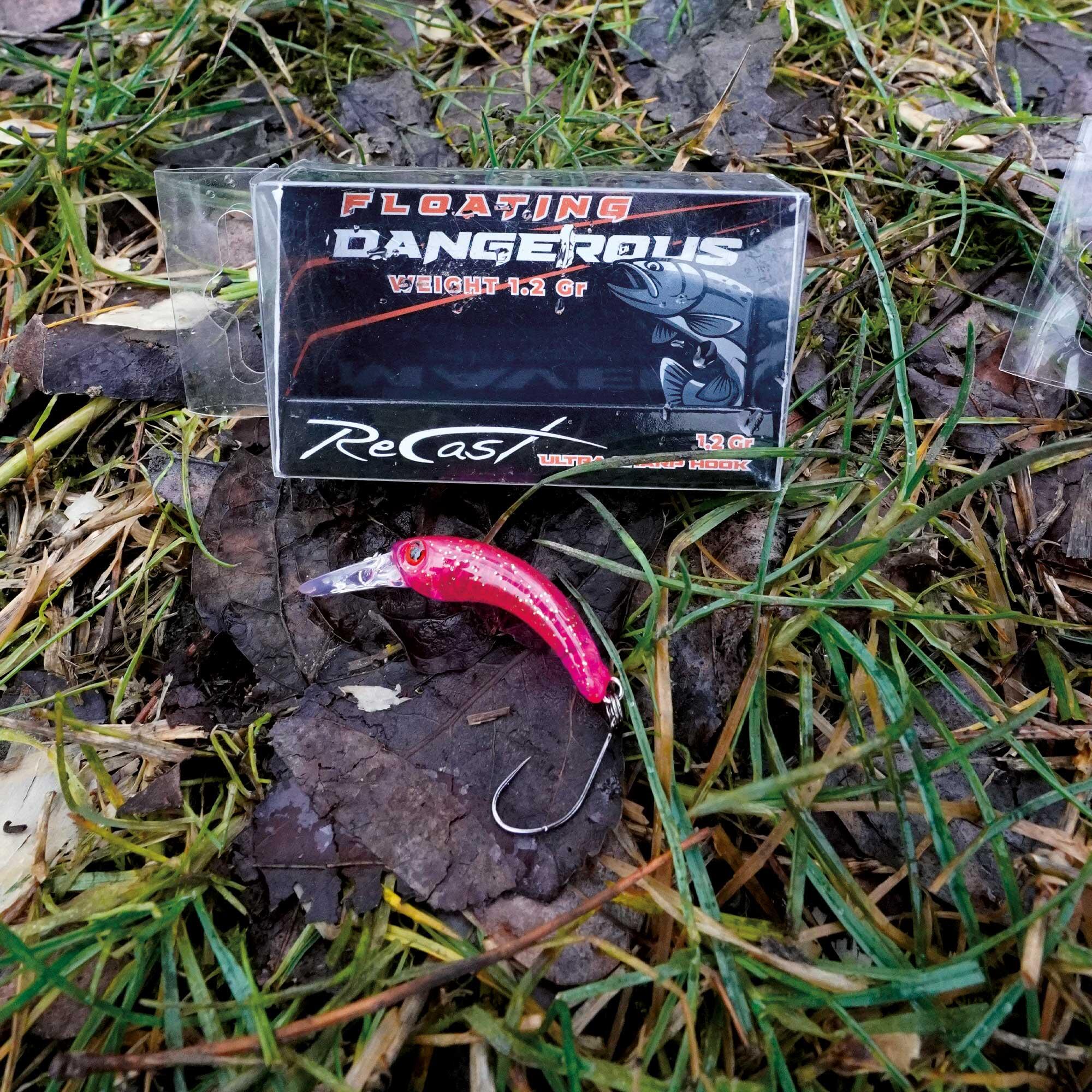 Minnow pesca trout area Maver DANGEROUS 002 rosa 29mm 1,2g barbless 4/4