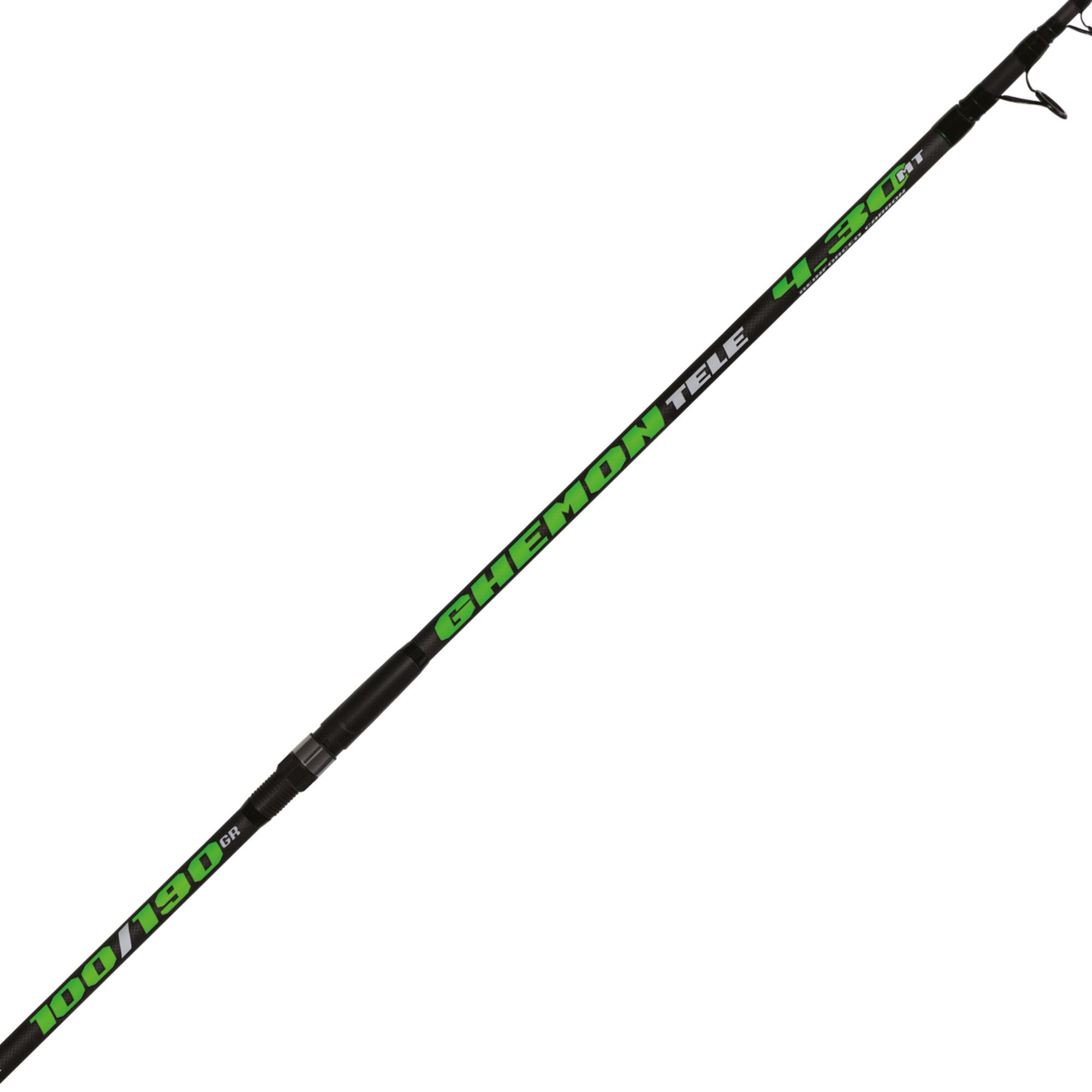 Canna pesca surfcasting Maver GHEMON TELE nero verde 4,20m 100-190g cimino pieno 3/6