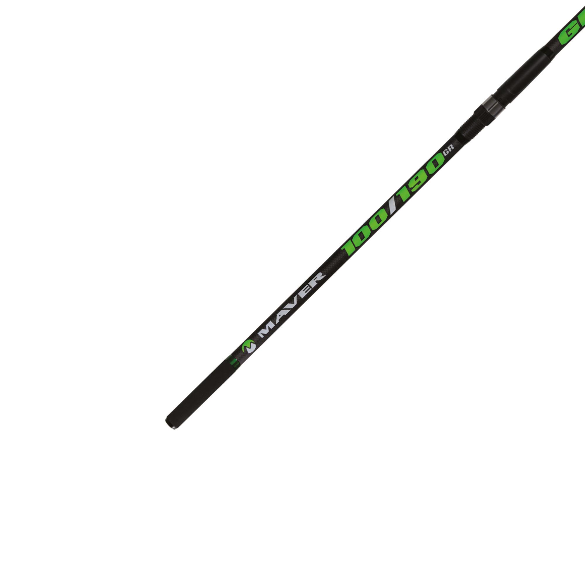 Canna pesca surfcasting Maver GHEMON TELE nero verde 4,20m 100-190g cimino pieno 4/6