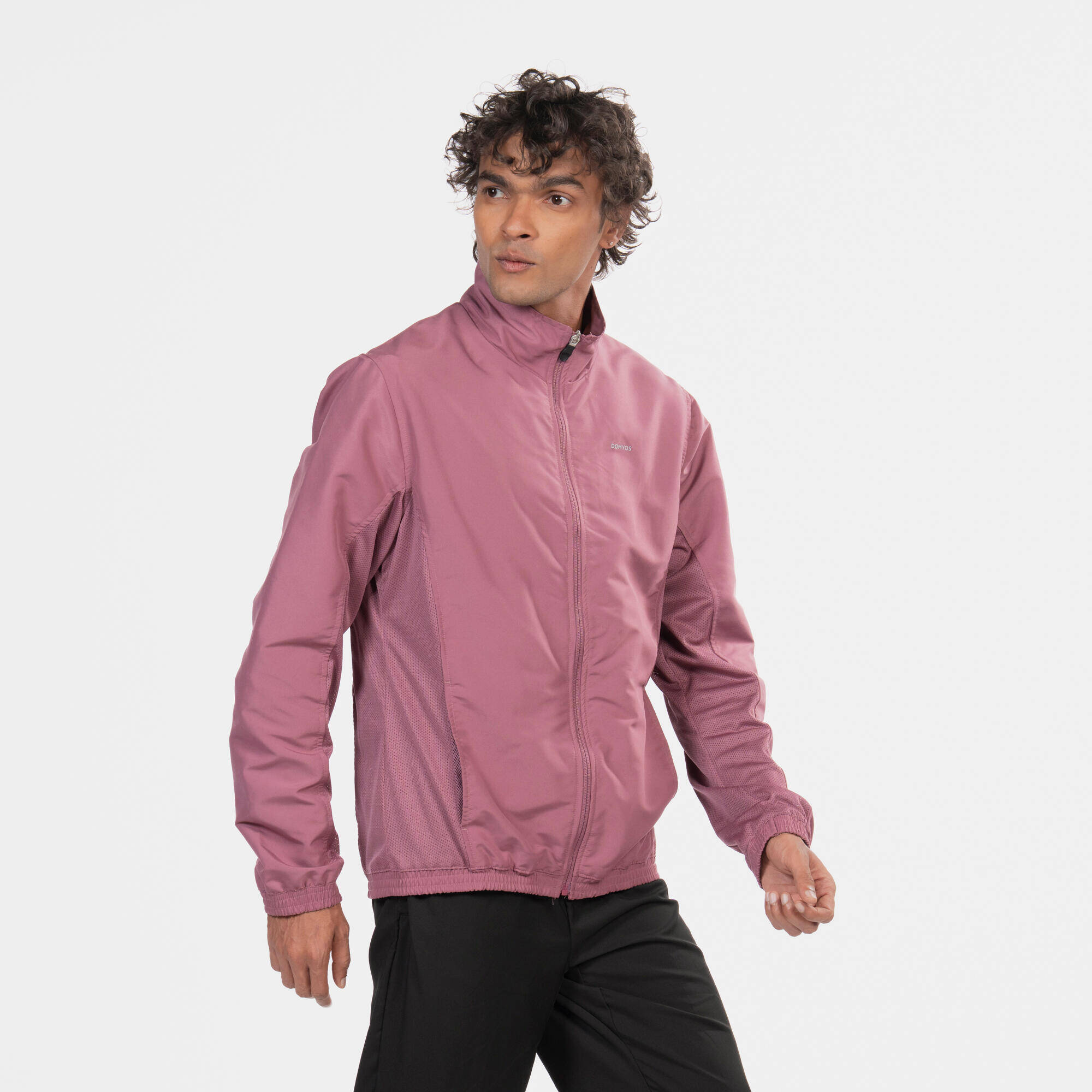 Men Fitness Tracksuit Jacket with Moisture Management FJA 100 - Old Purple -  1