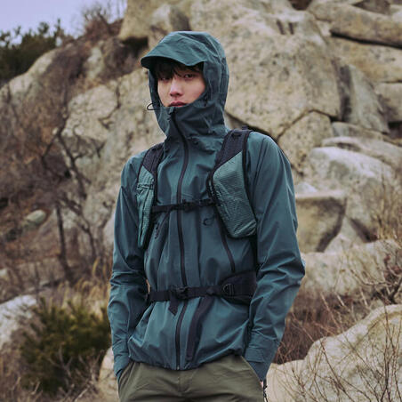 Куртка чоловіча MH500 для гірського туризму водонепроникна хакі